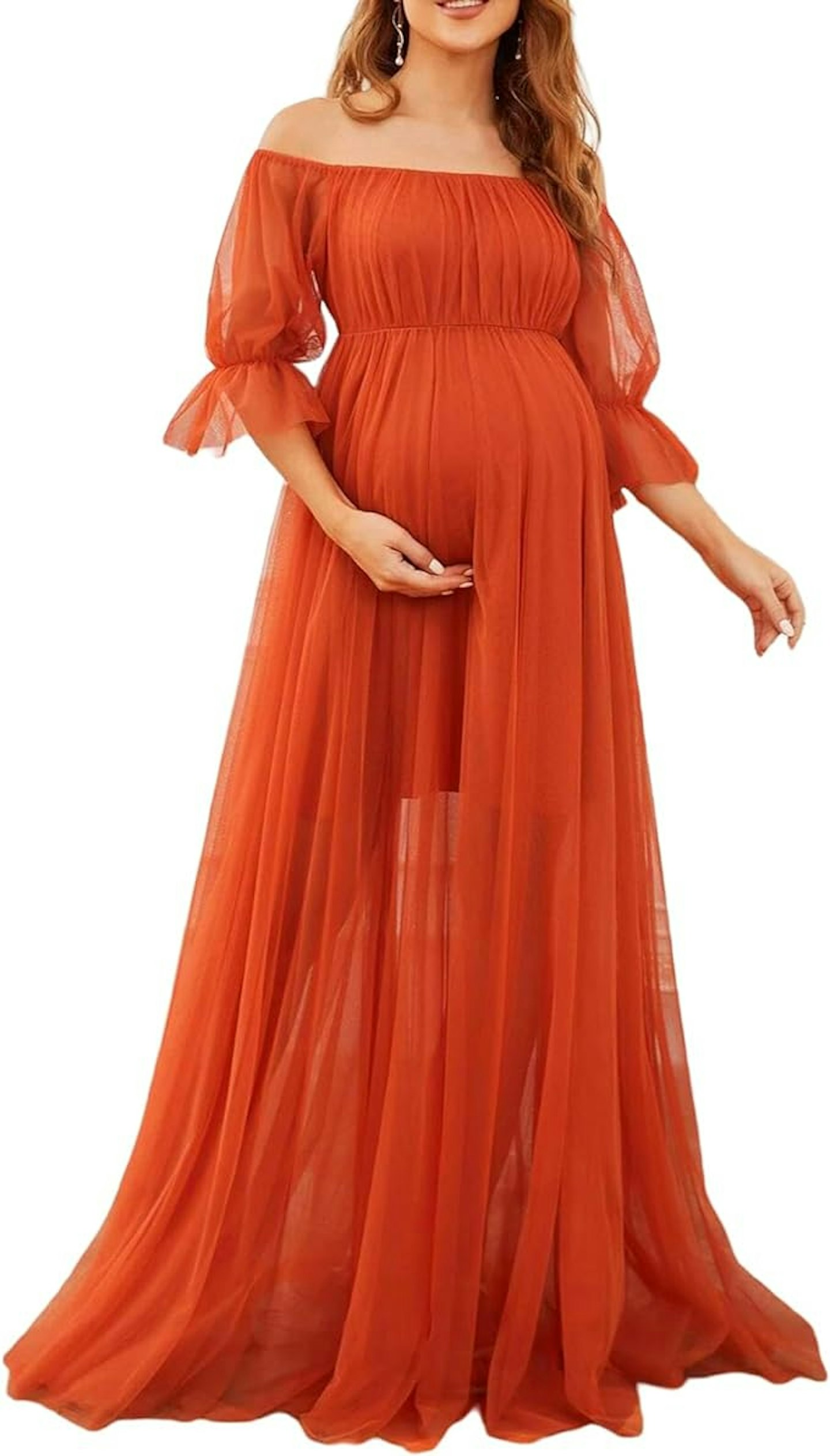 Zukmuk Women's Long maternity dress