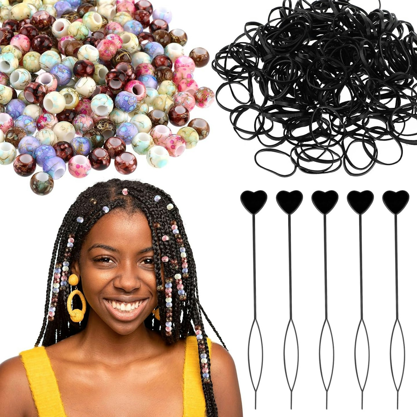 Bead set and rubber bands 