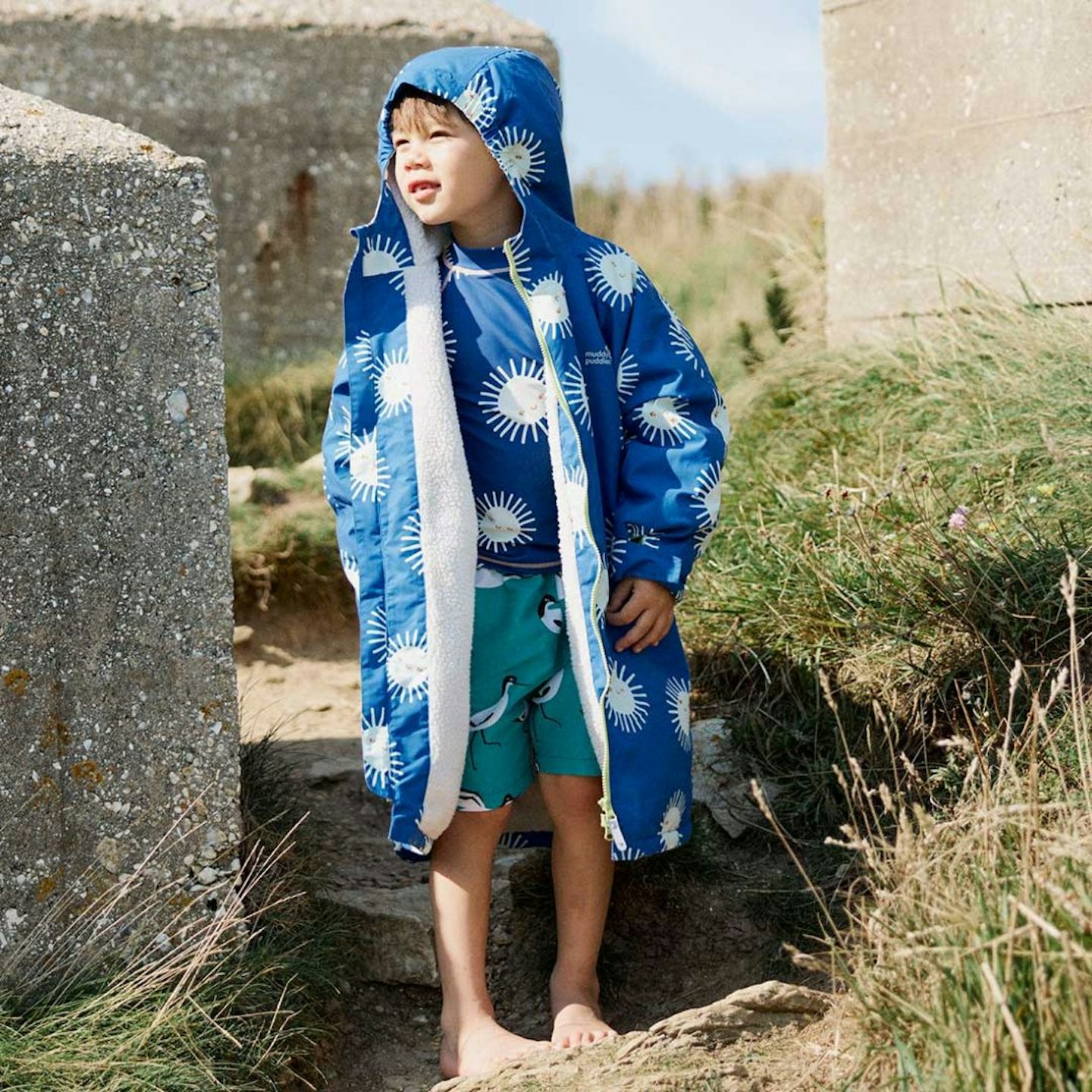Muddy Puddles - Waterproof Changing Robe Blue