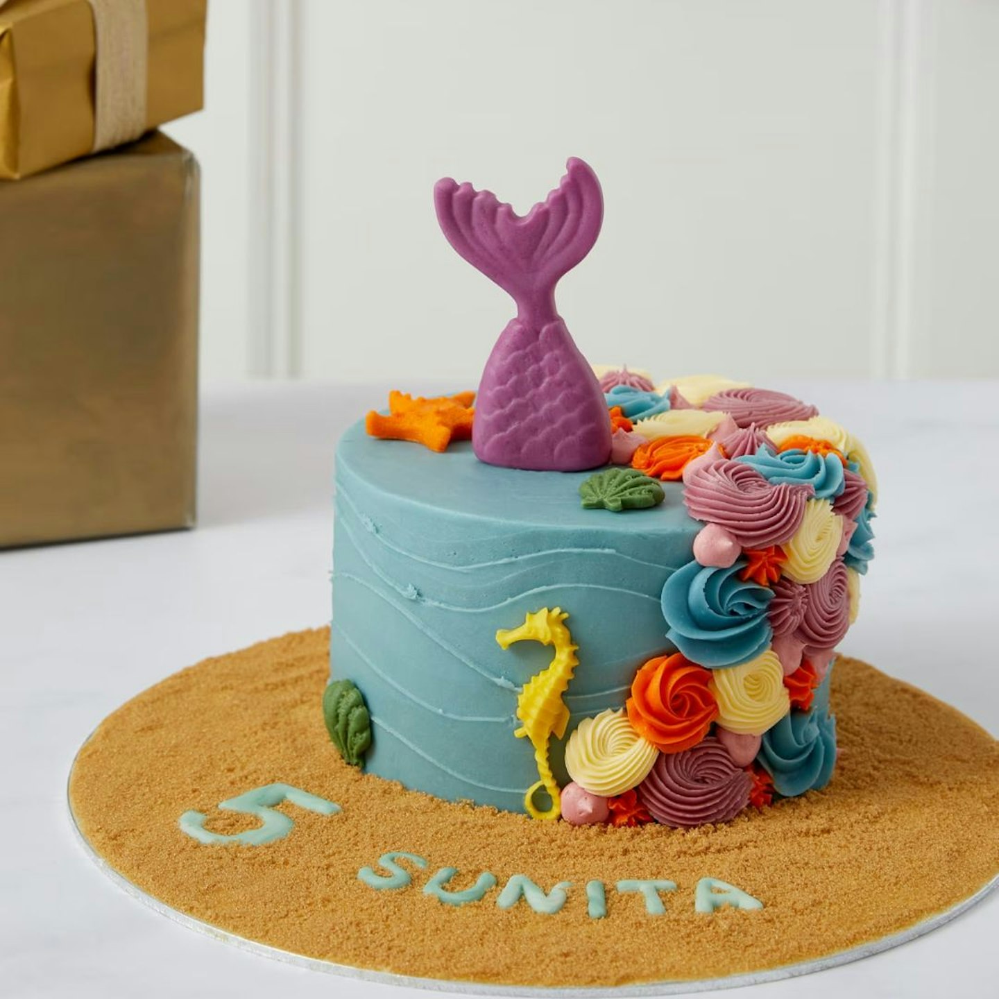 1st Birthday Cake Ideas: Personalised Under the Sea Mermaid Cake