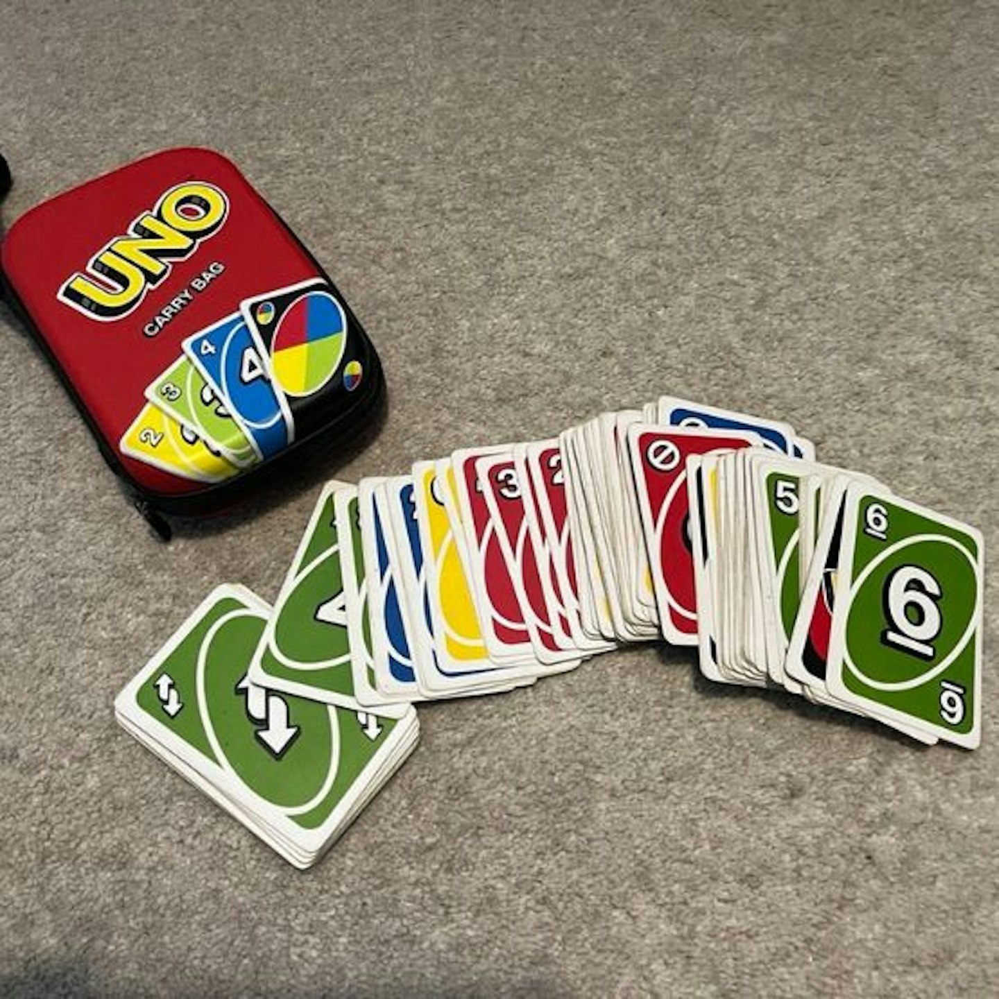 UNO Cards and the travel case