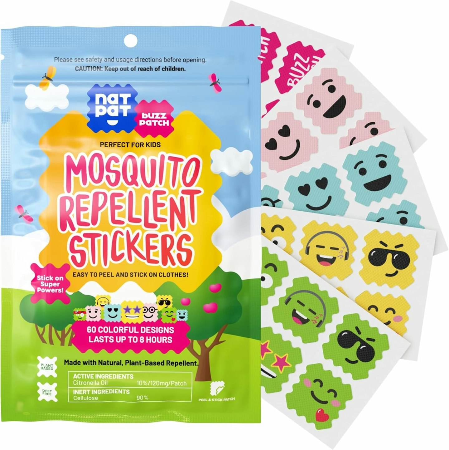 NATPAT Buzz Patch Mosquito Patch Stickers for Kids