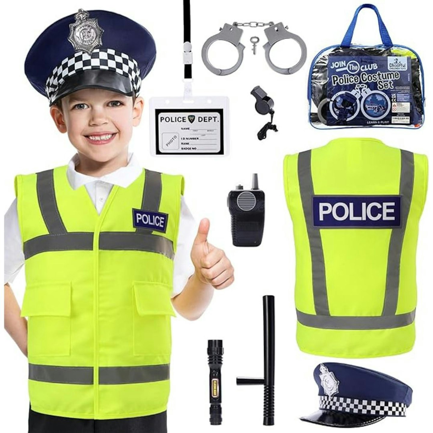 Cheerful Children Toys Kids Police Costume