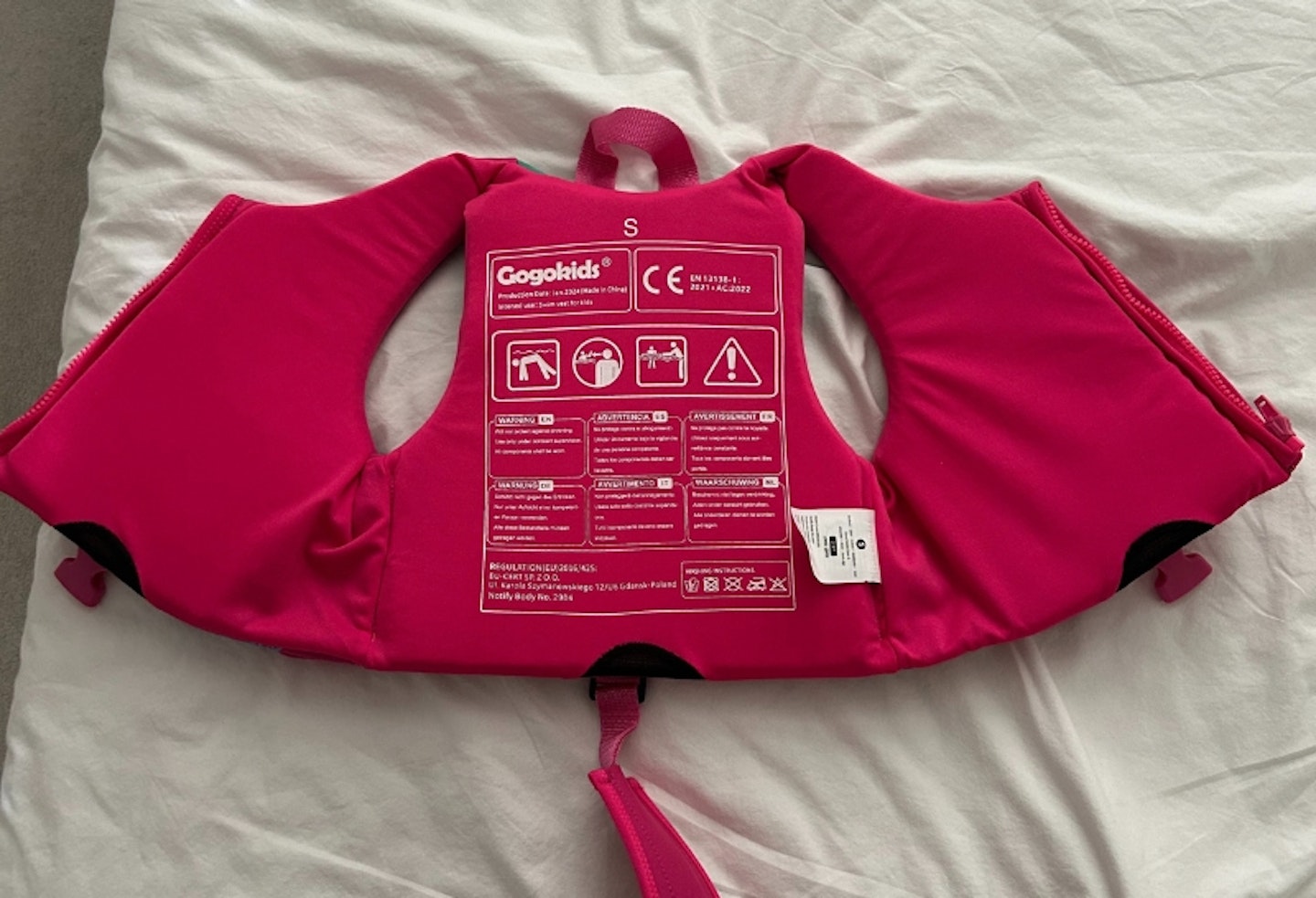 inside of the Gogokids Children Swim Vest