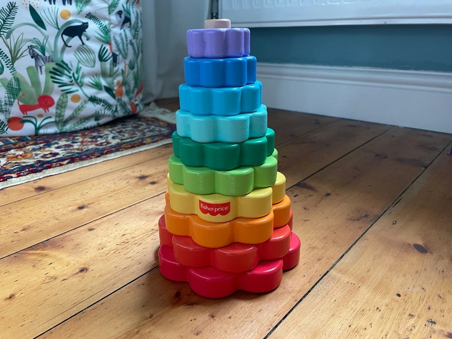 Fisher-Price Toddler Toy Wooden Ring Stacker