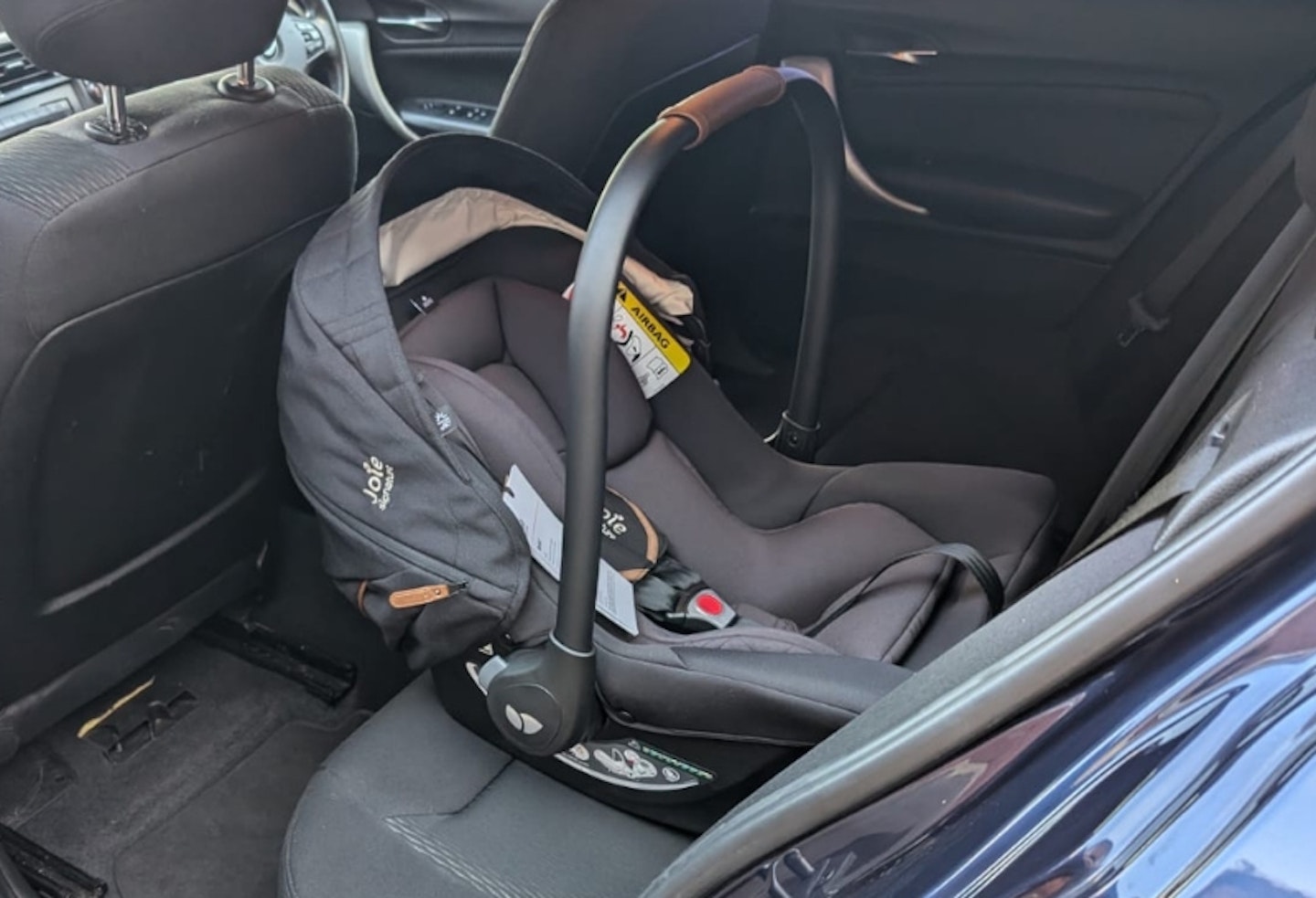 Joie Sprint car seat in the car