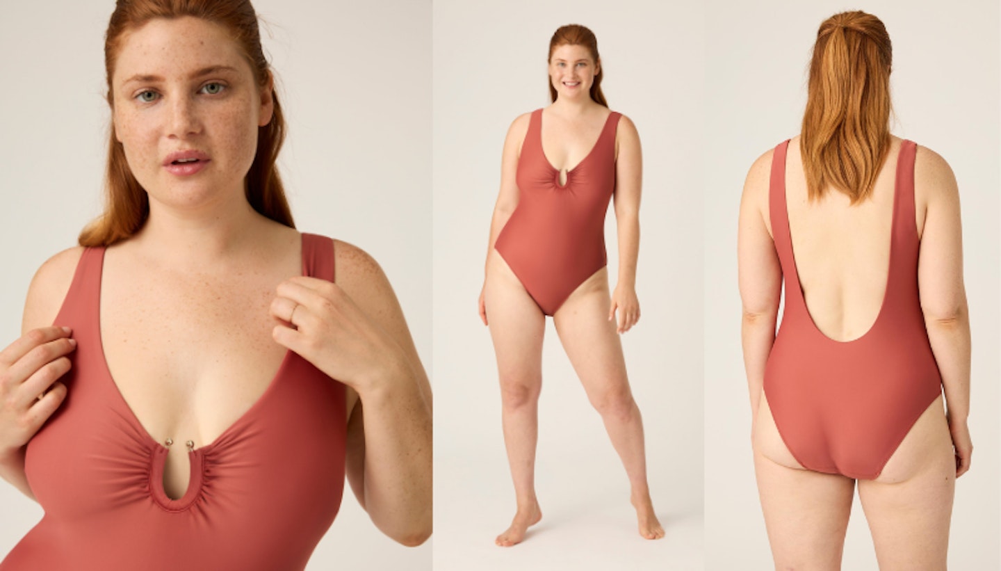 Modibodi high absorbancy swimwear v-neck one-piece