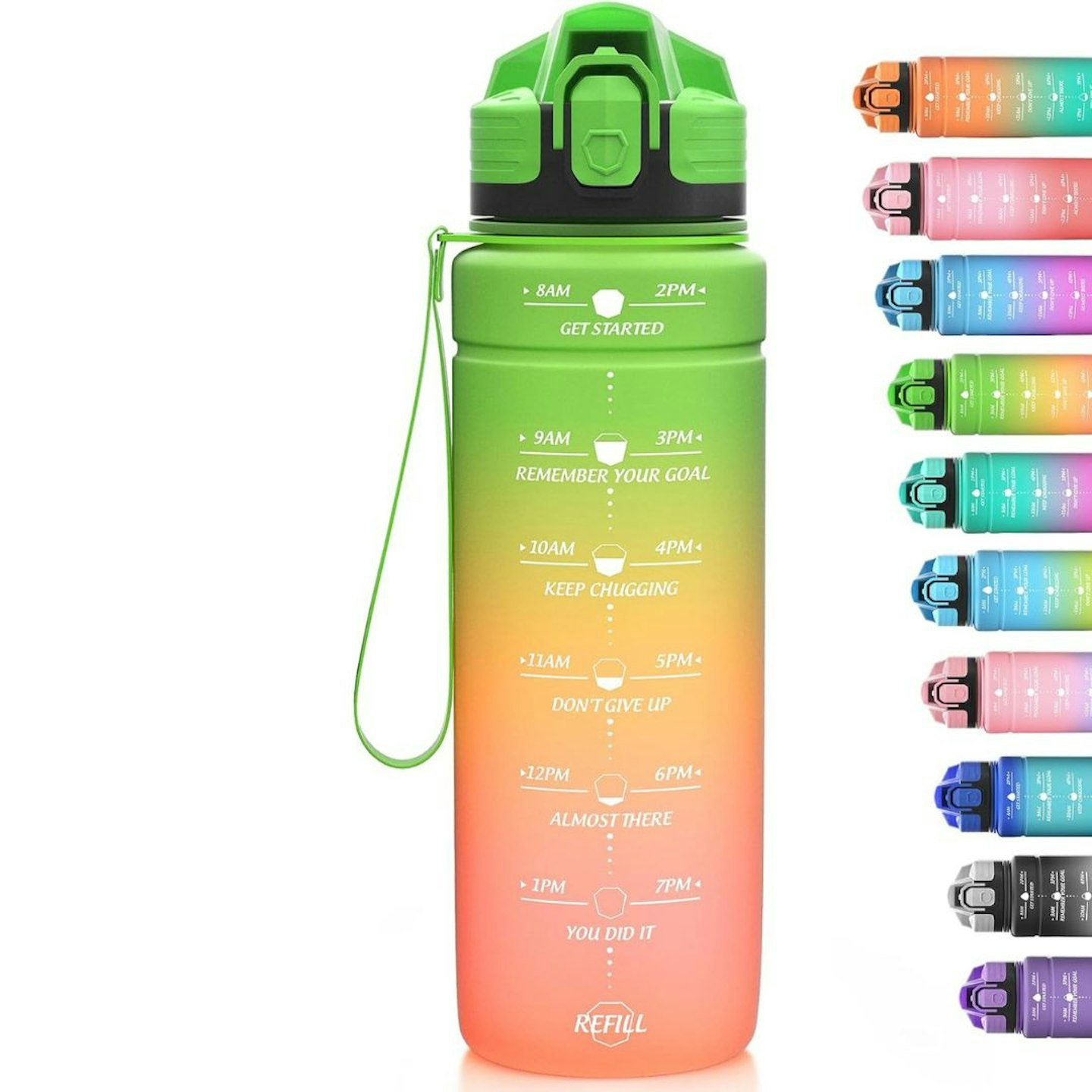 Niggeey 500ml & 700ml & 1000ml Motivational Water Bottle