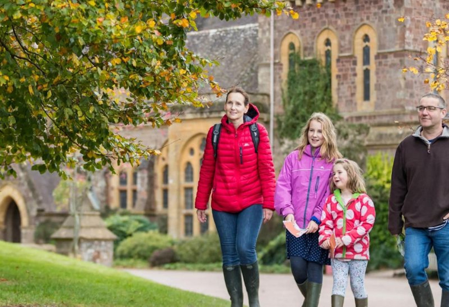 Family enjoying National Trust Kingshayes