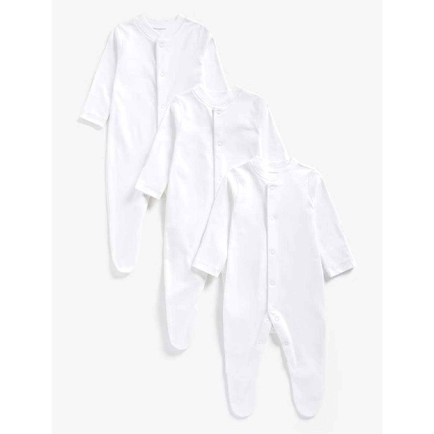 White baby sleep suits