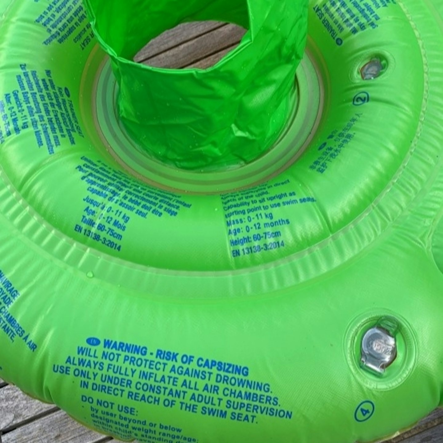 Underside of the Zoggs Trainer Swim Seat