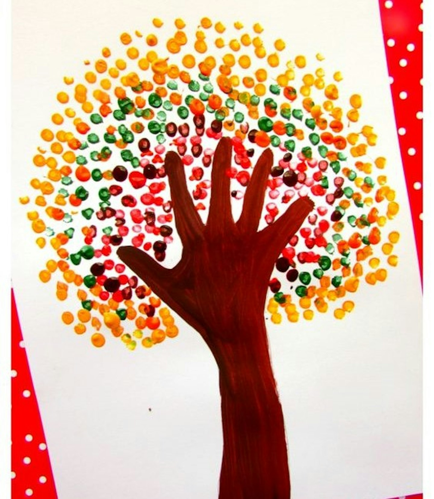 Autumn handprint tree