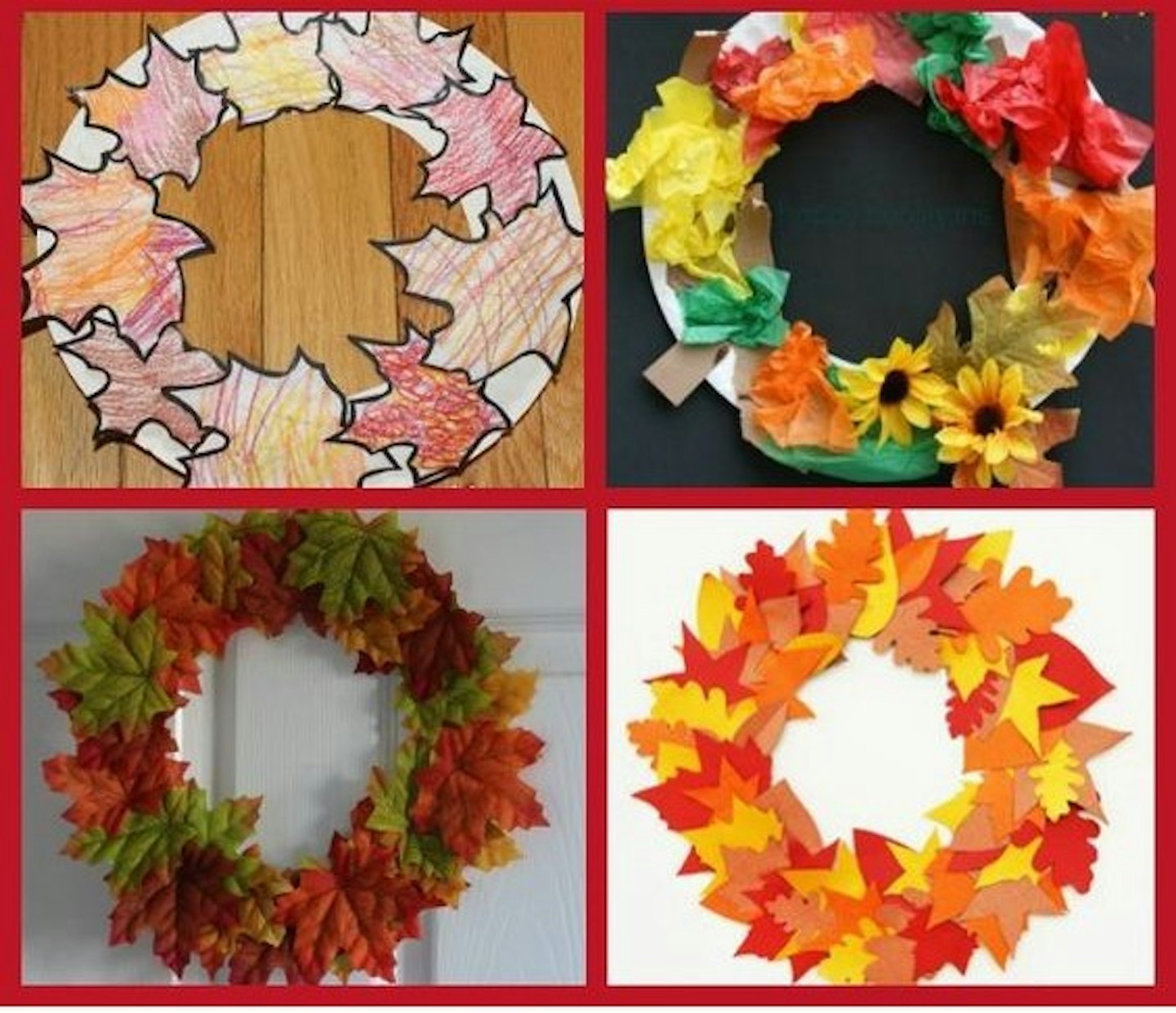 Autumn leaf wreath