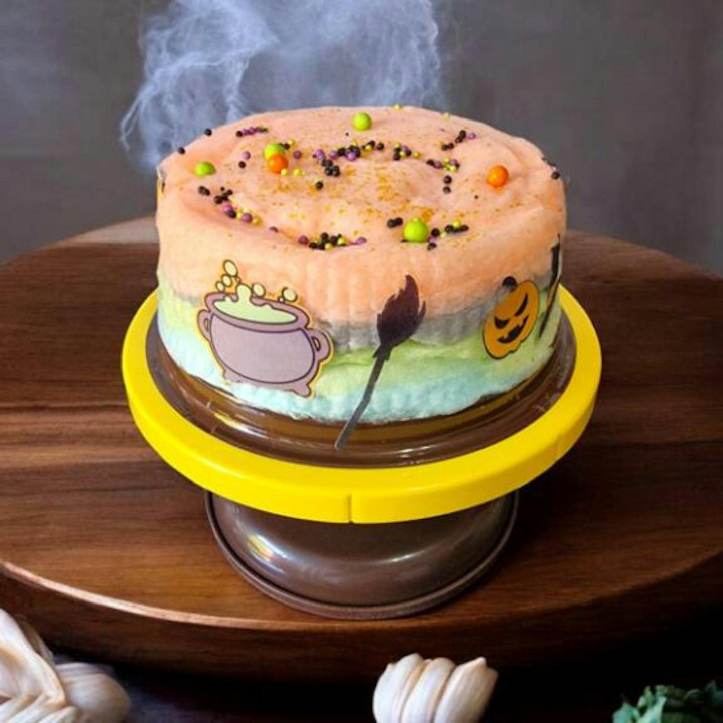 Halloween candyfloss cake