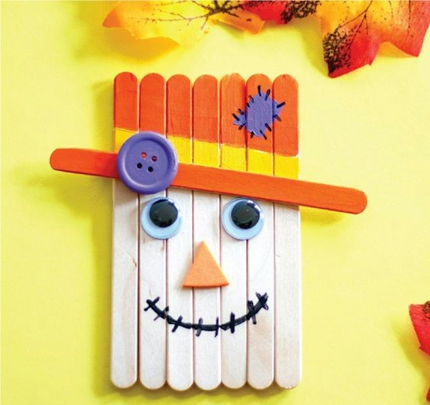 Craft stick scarecrow