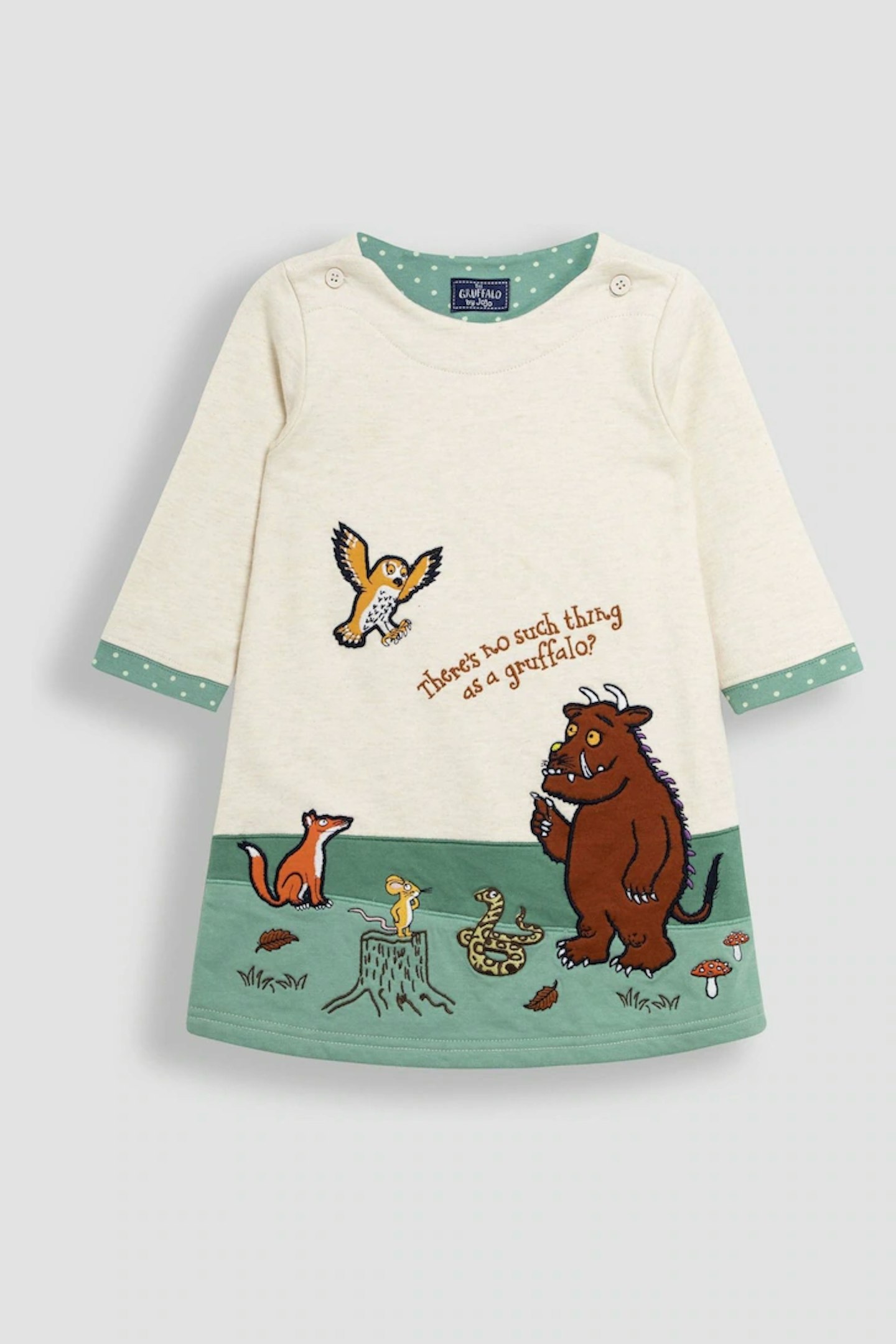 JoJo Maman Bébé Gruffalo Appliqué A-Line Dress