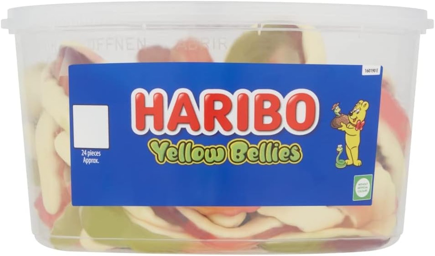 Haribo Giant Snakes Yellow Bellies Sweets Tub