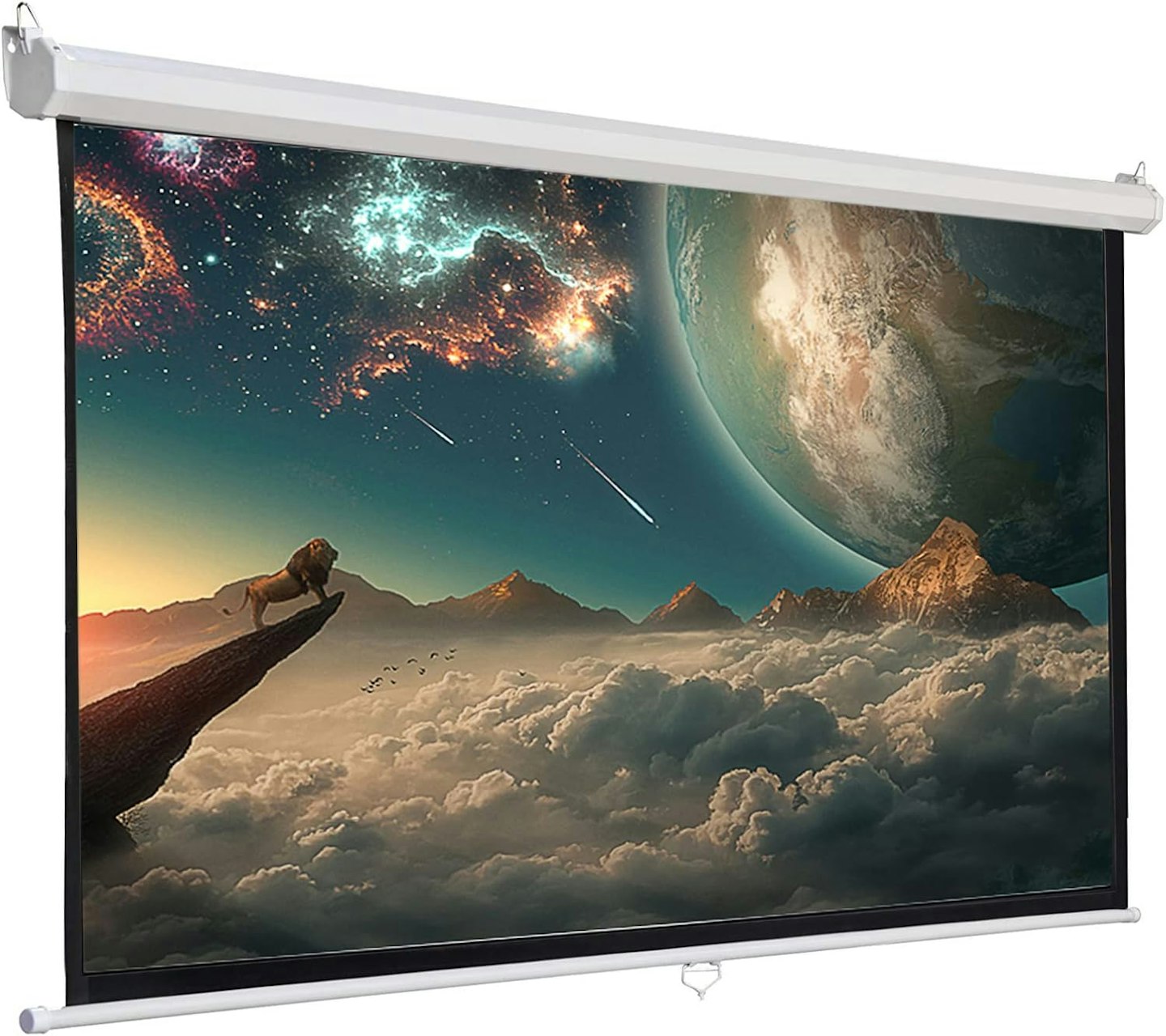 INMOZATA Pull Down Projector Screen