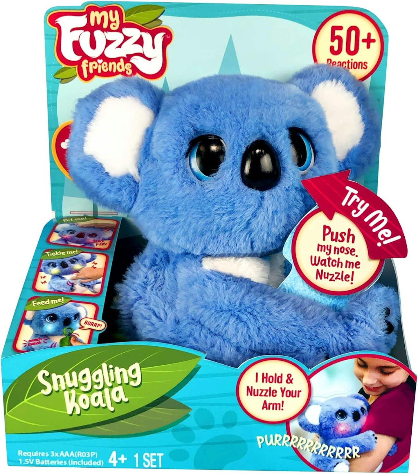 Joy Toy Fuzzy Friends Interactive Plush Koala in Gift Box 