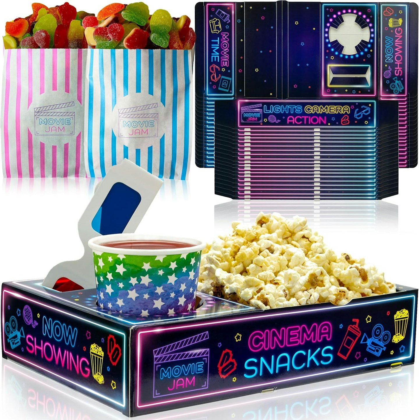 Moviejam Movie Night Snack Trays 