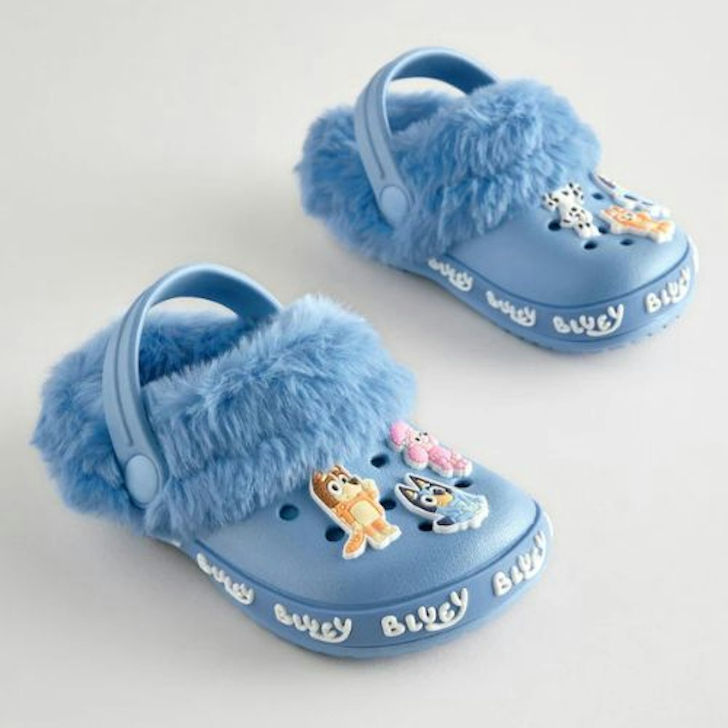 Blue Bluey Faux Fur Lined Clog Slippers