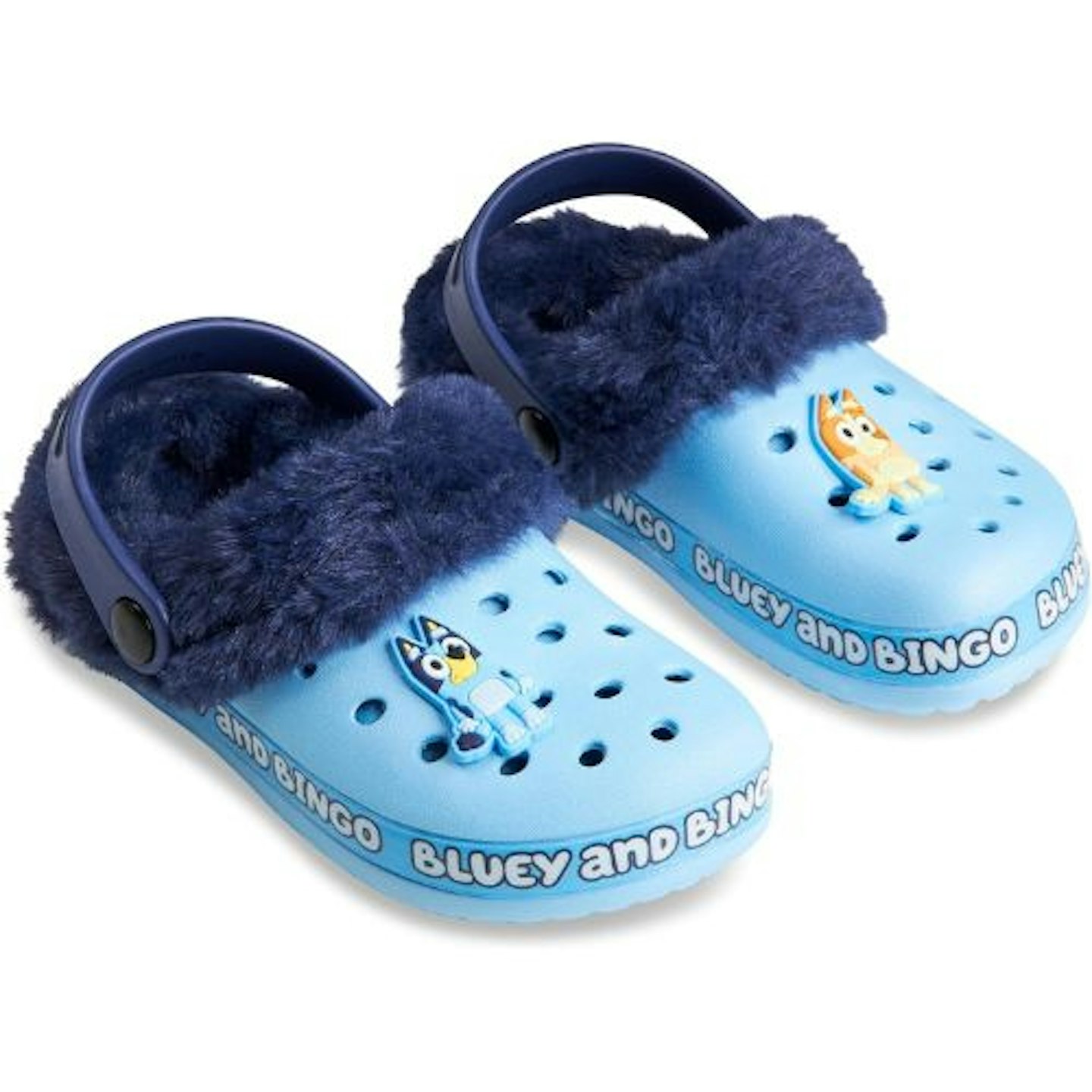 Bluey Clogs with Removable Fur Lining & Charms