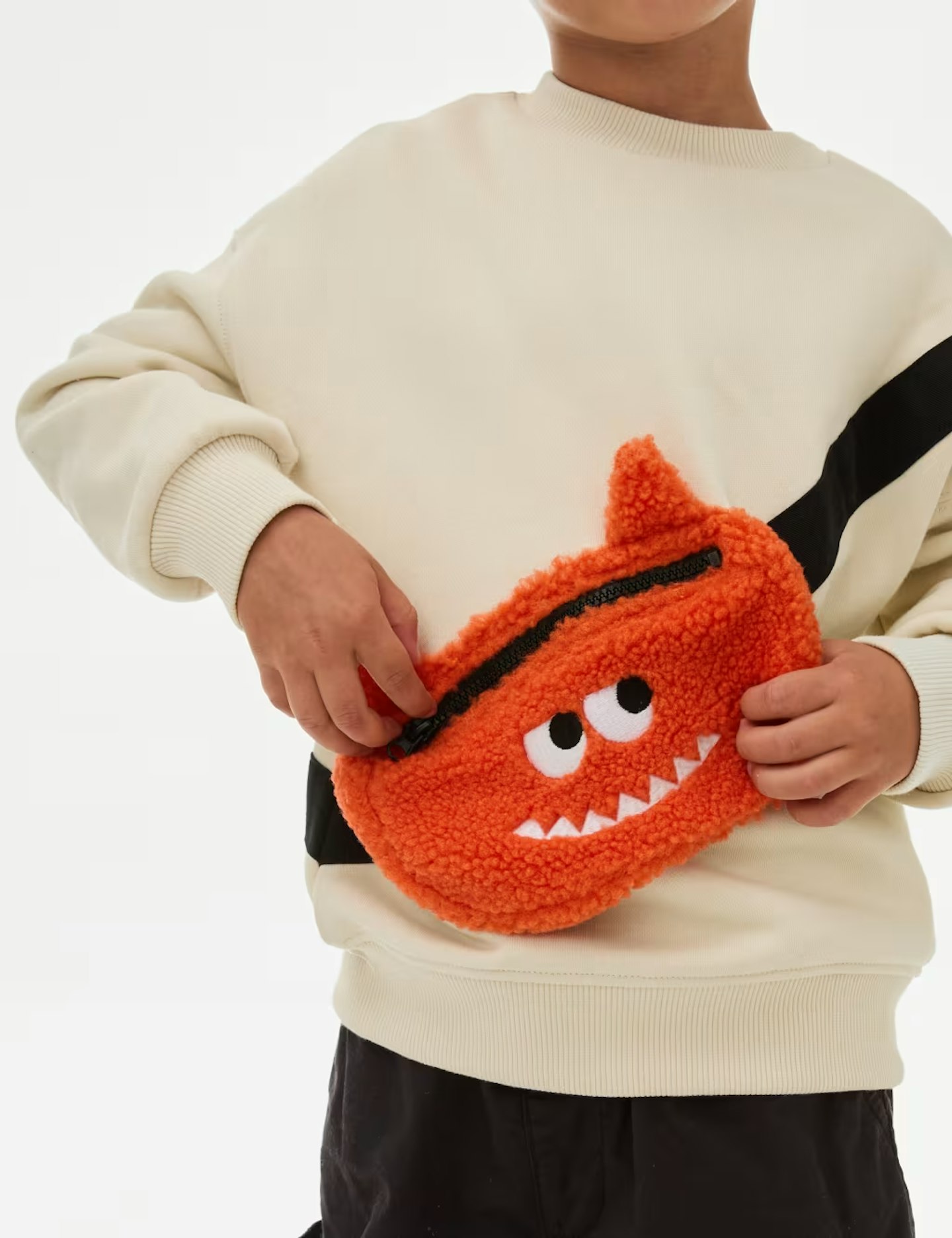 M&S Cotton Rich Monster Bag Sweatshirt