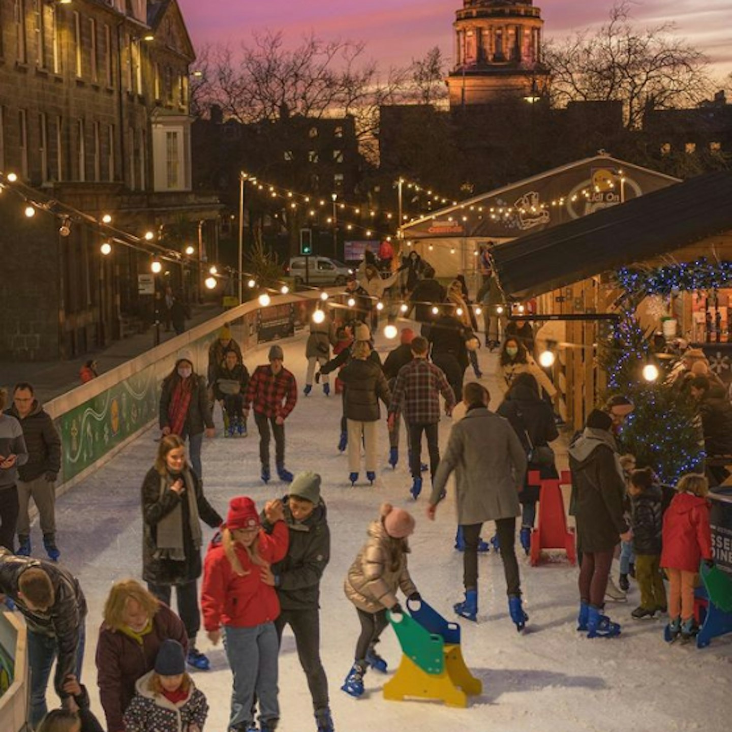 Skating at Edinburgh Christmas