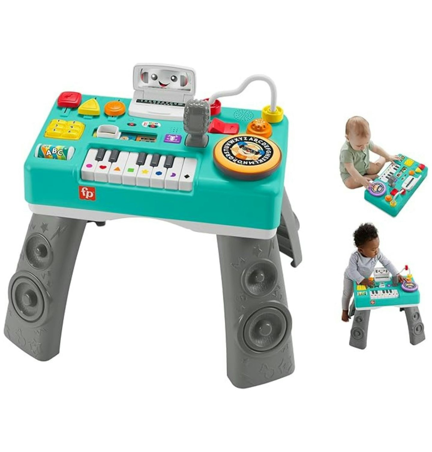 Fisher-Price Baby & Toddler Activity Table, Laugh & Learn Mix & Learn DJ Table