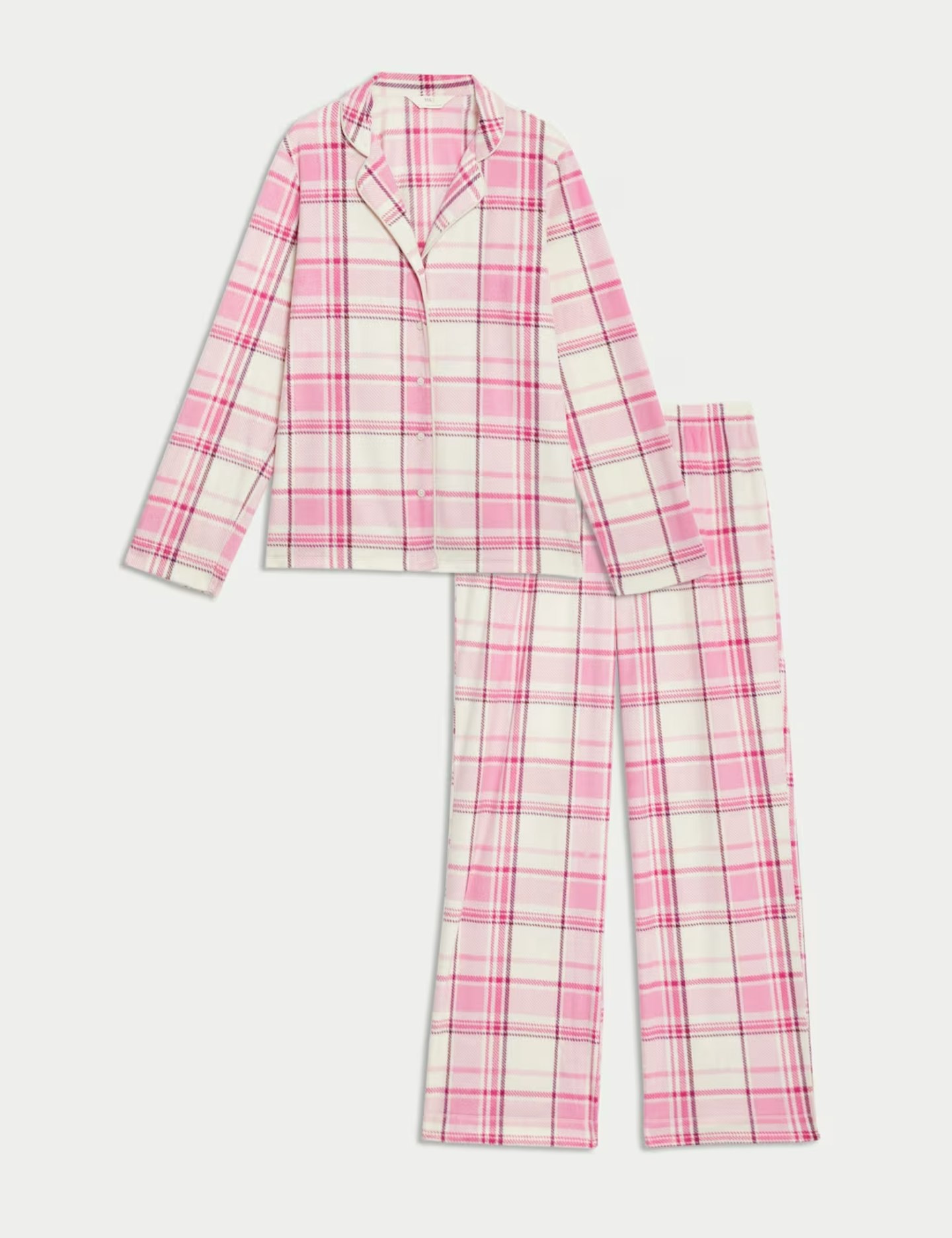 Fleece Printed Revere Pyjama Set