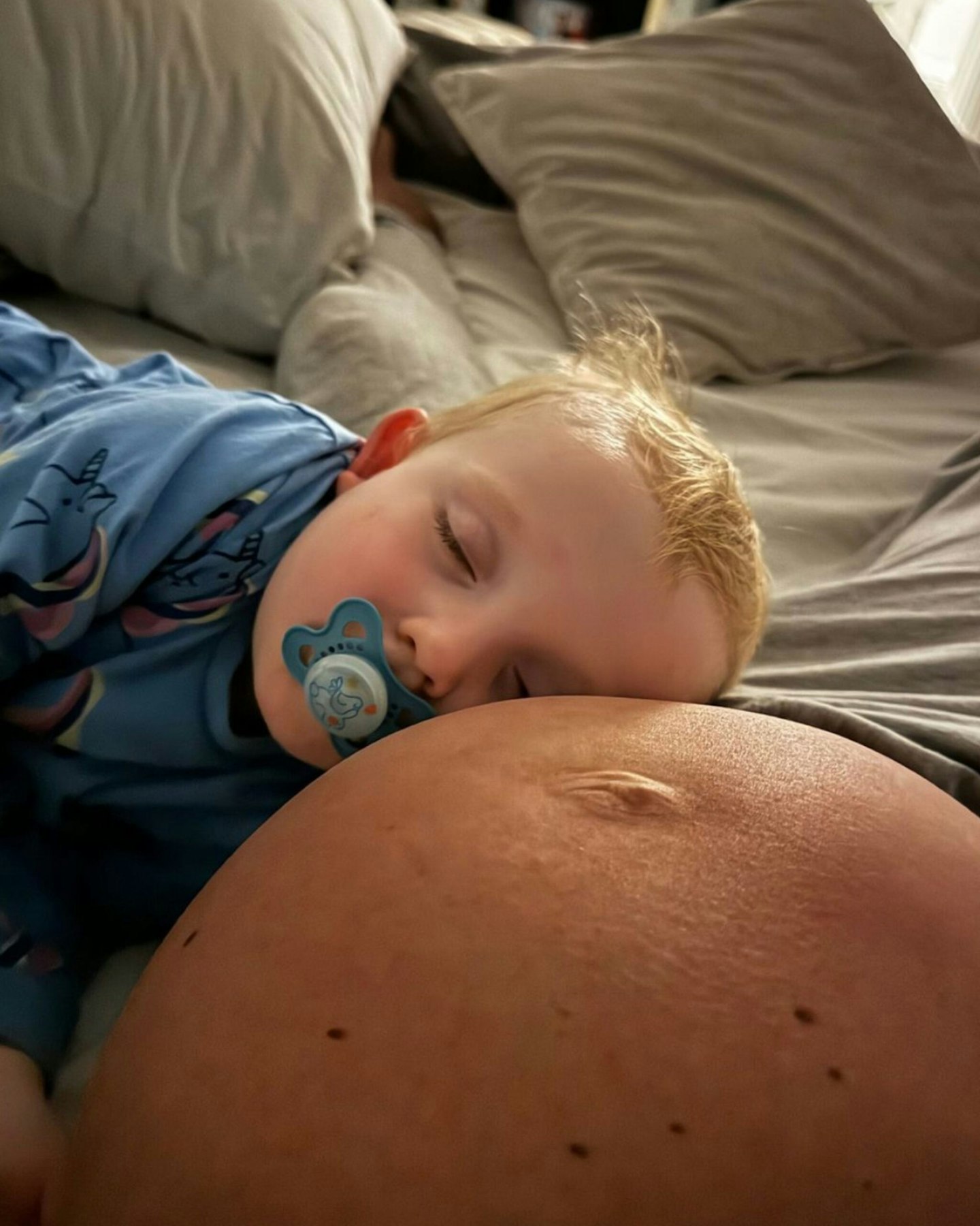 Jorgie Porter with son forest