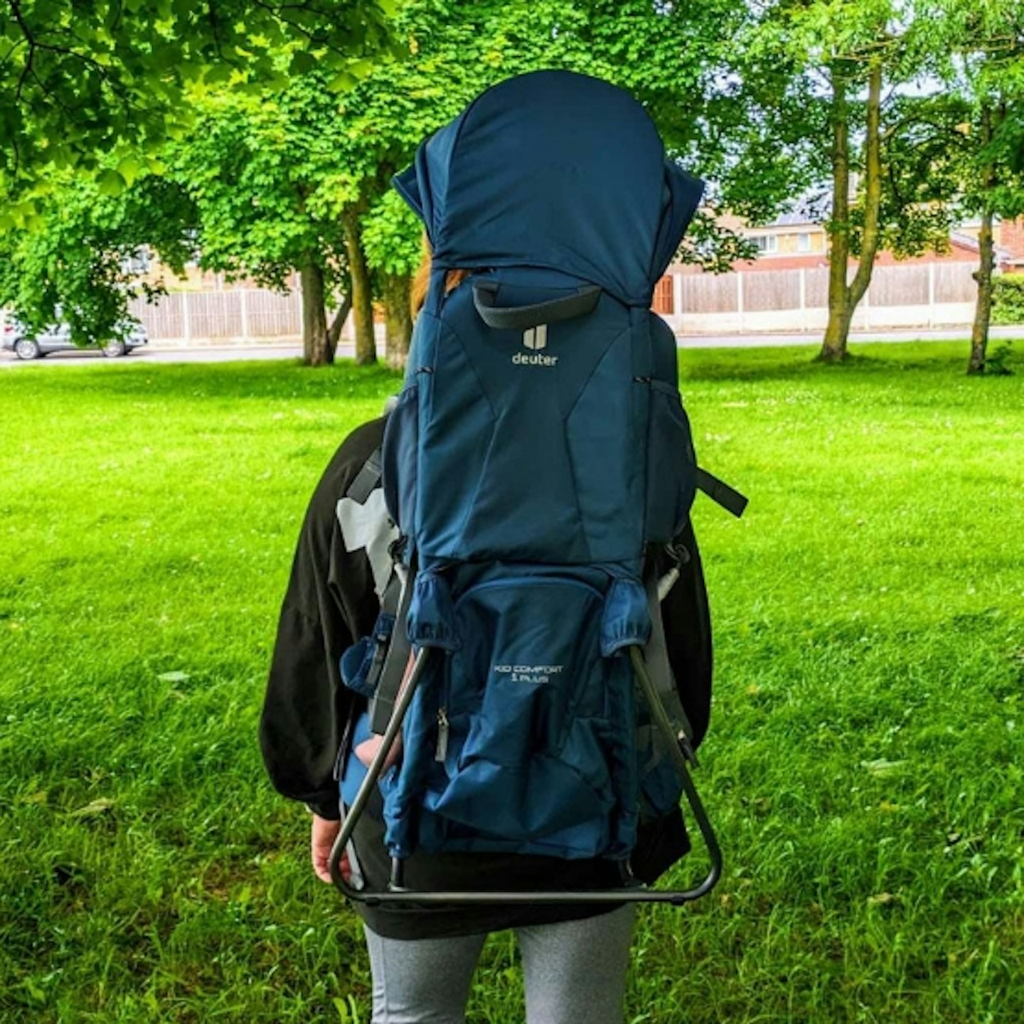 parent wearing the Kids Baby Carrier Deuter Comfort Plus