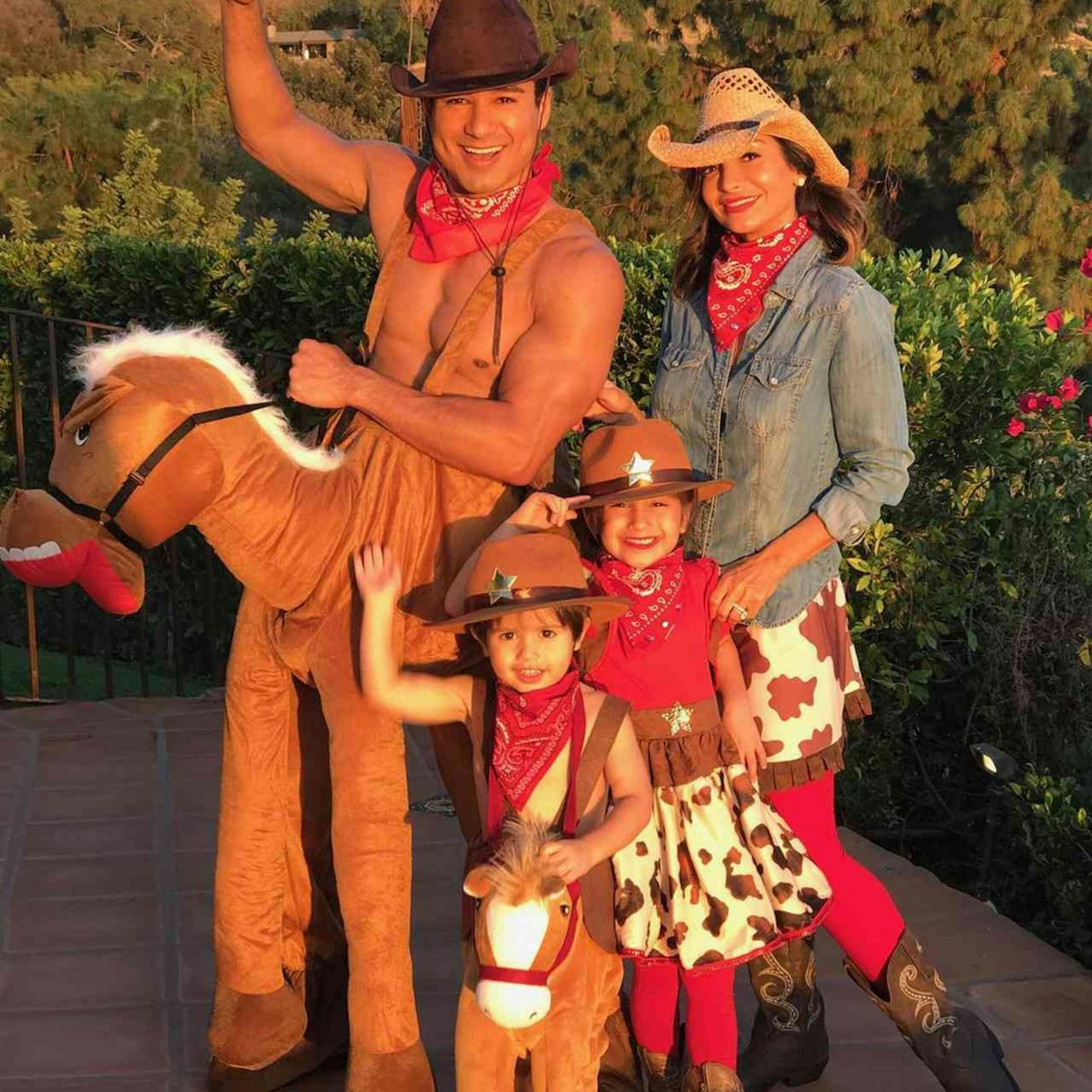 Mario Lopez & Courtney Lopez's Cowboy Costume