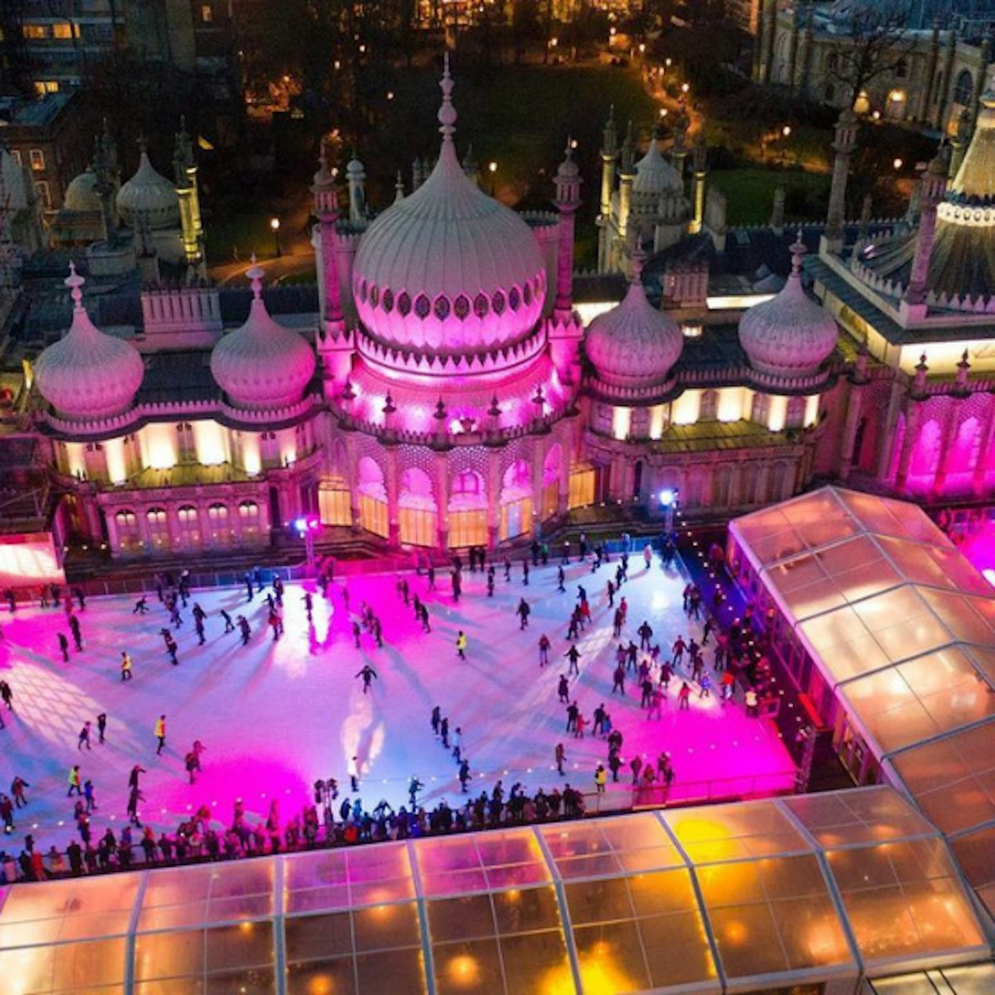 Skating at Brighton's Royal Pavilion 