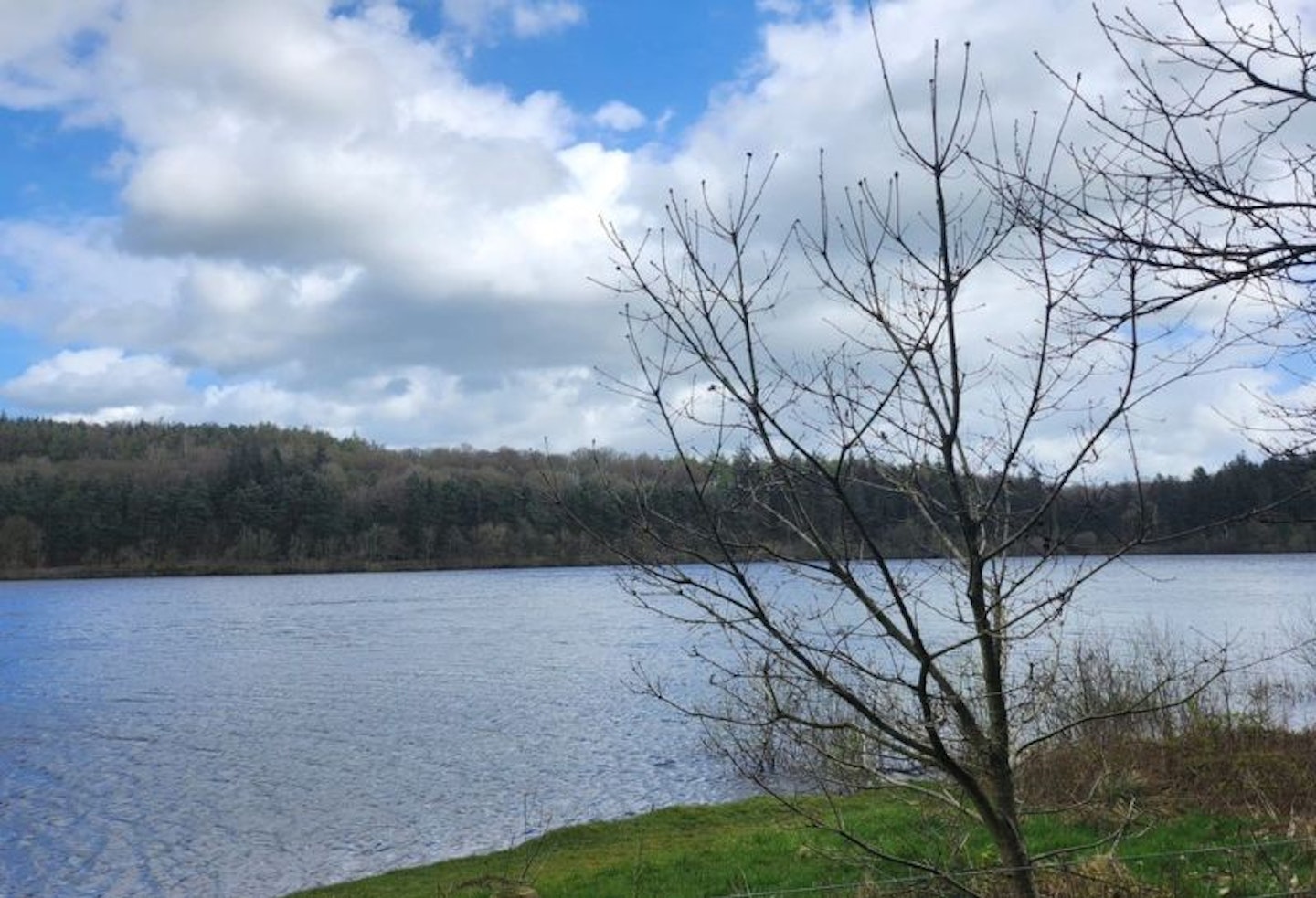 Fewston reservoir with the hills beyond