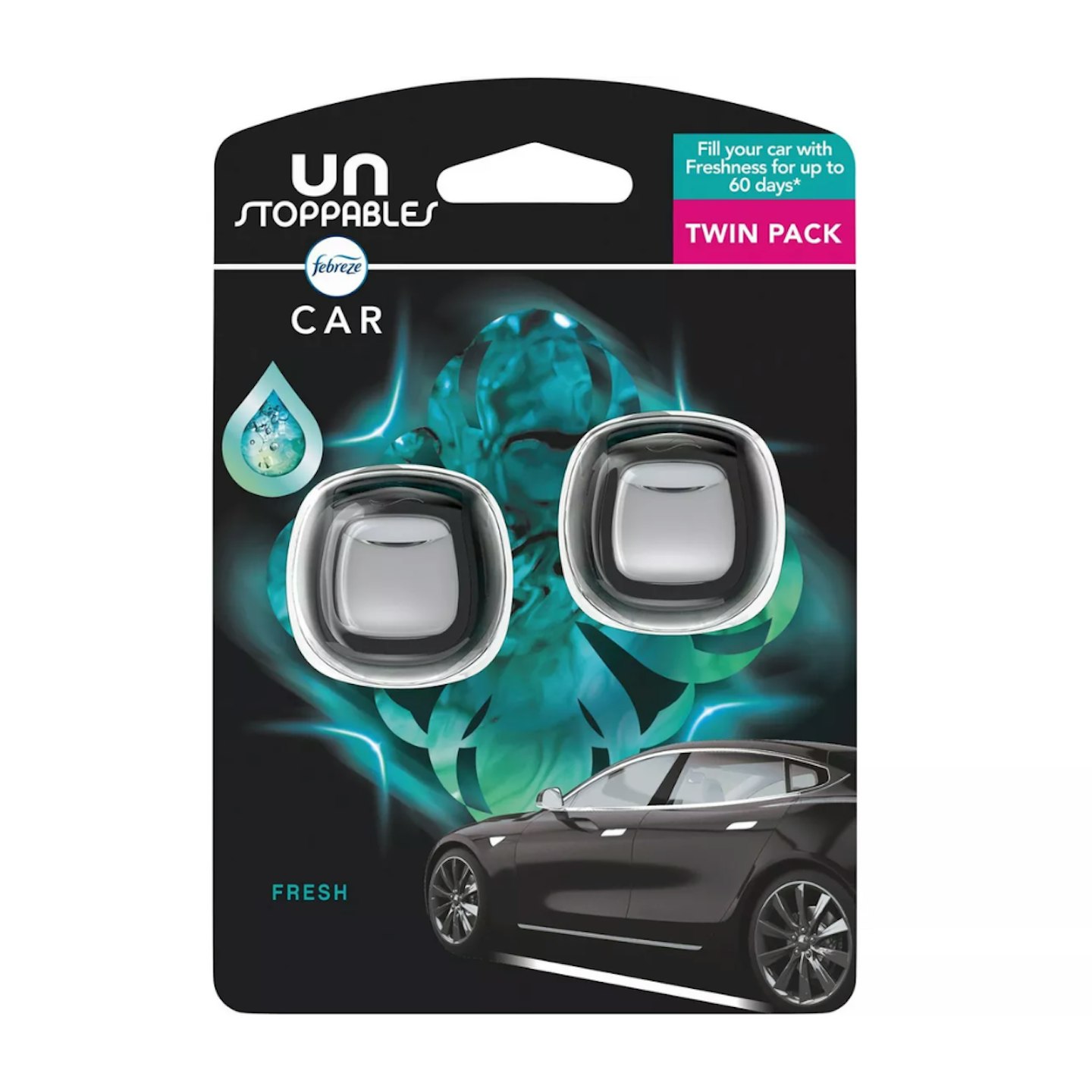 Febreze Unstoppables Twin Pack Vent Clip Fresh Air Freshener