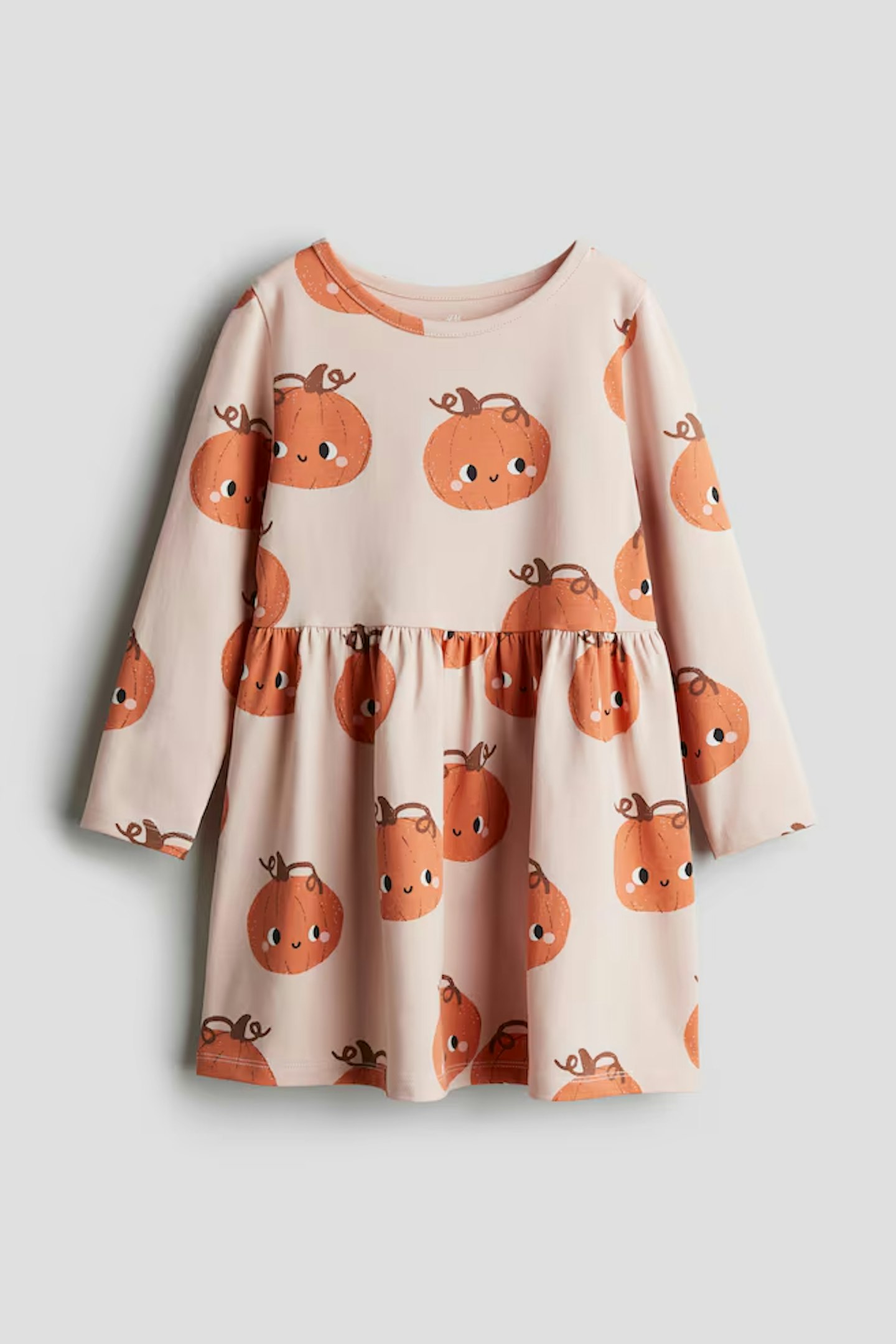 H&M Printed Cotton Dress Pink Pumpkins