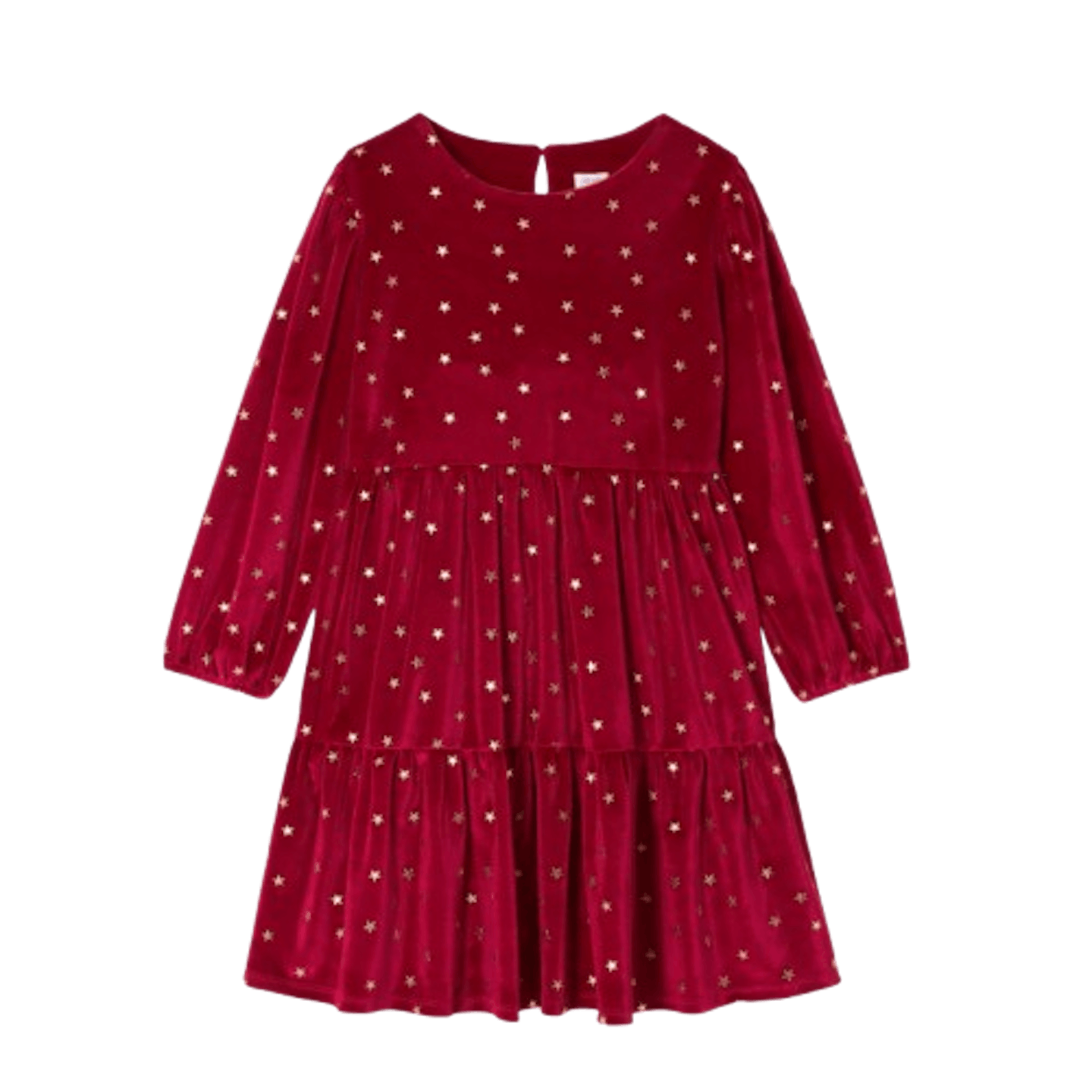 Kids' Velour Stars Dress red