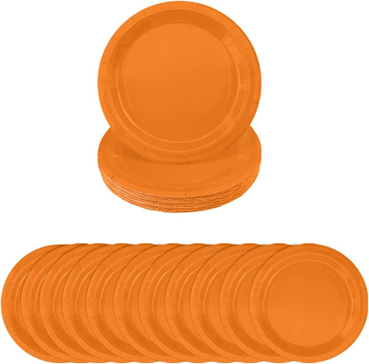 orange paper plates