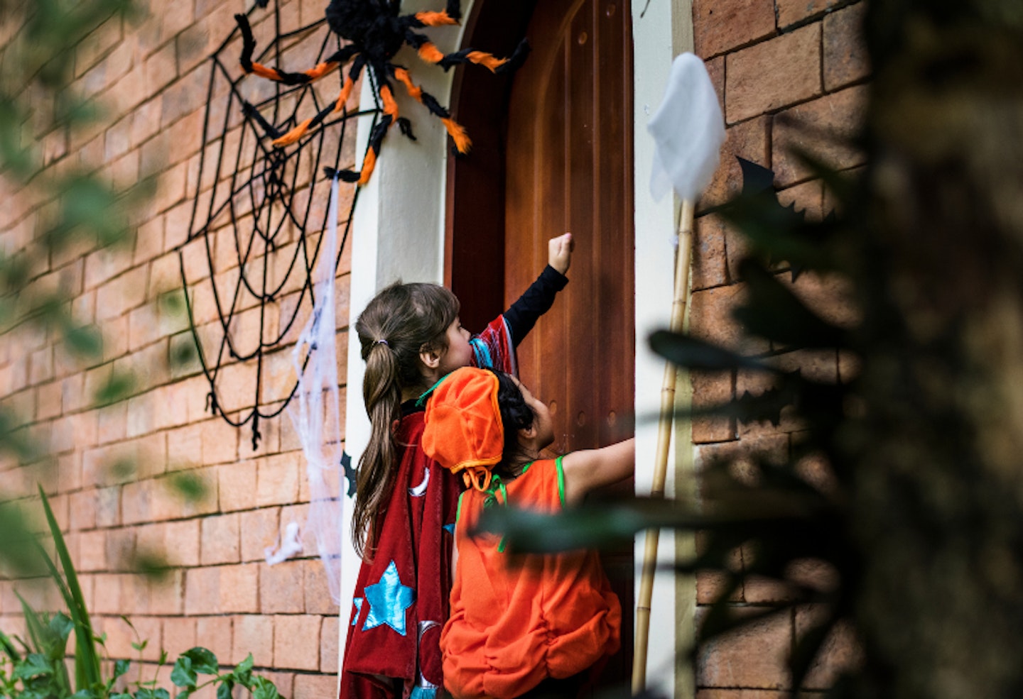 Children trick or treating