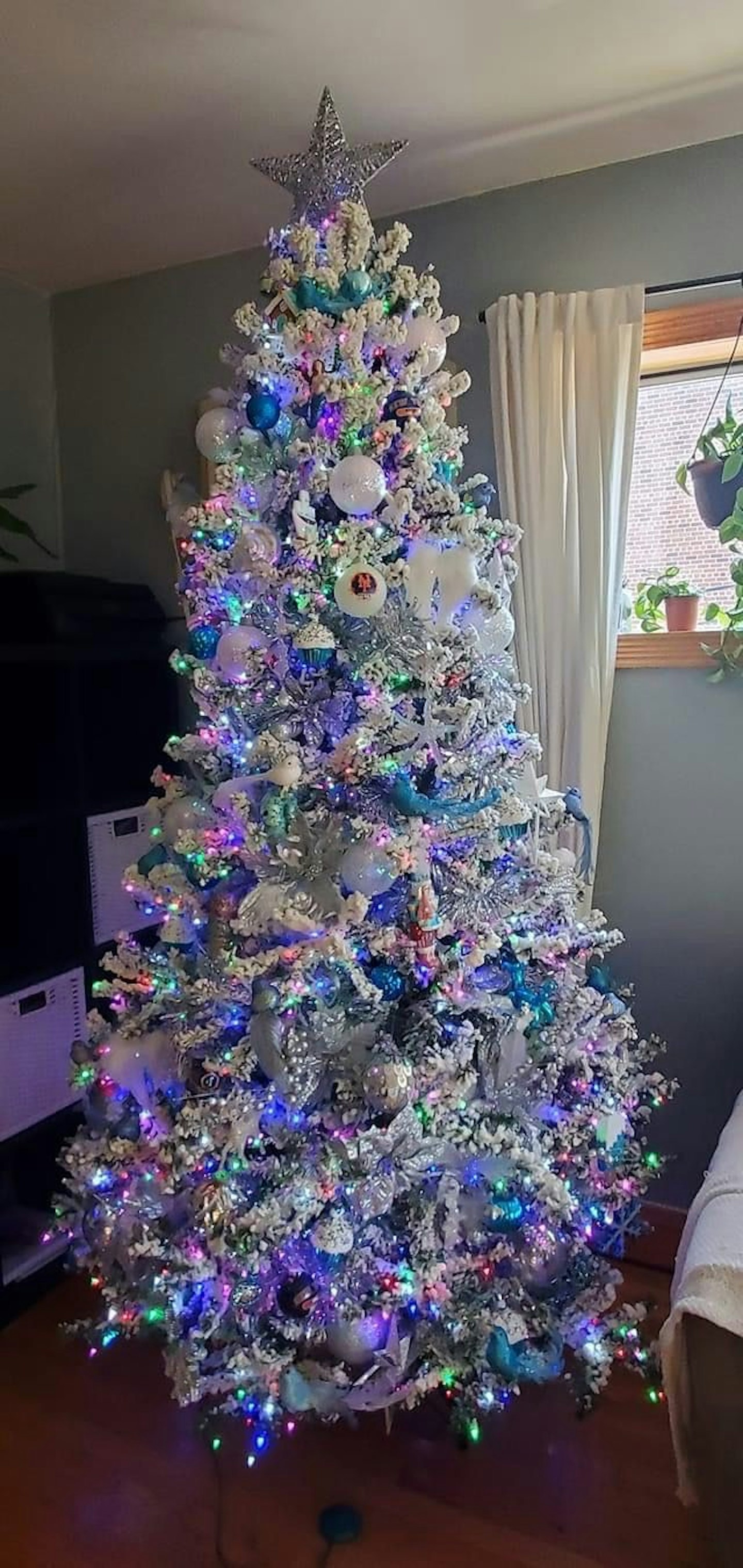 Colourful themed Christmas tree