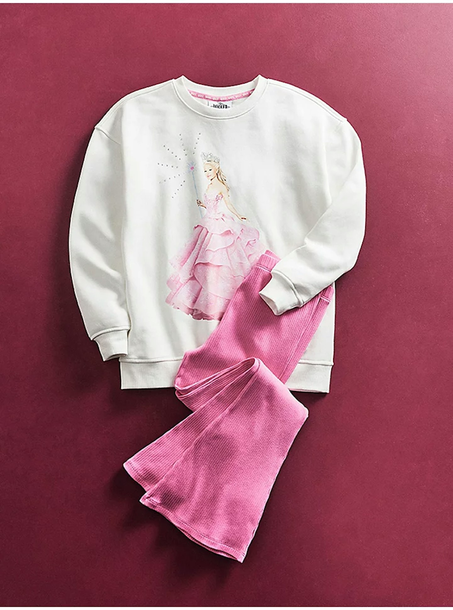 Wicked Glinda Sweatshirt and Flared Trouser Outfit