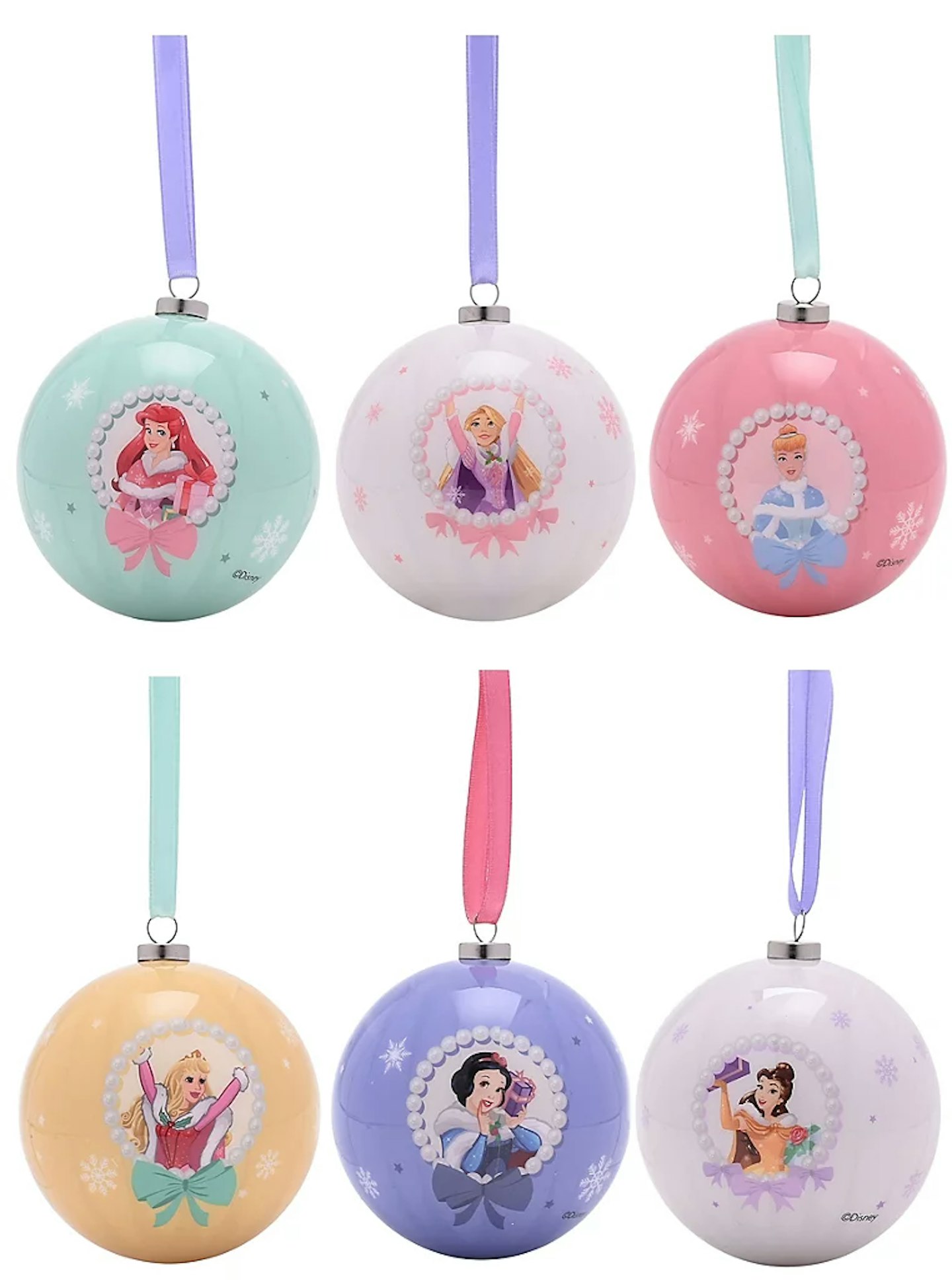 Disney Princess Baubles - Pack of 6