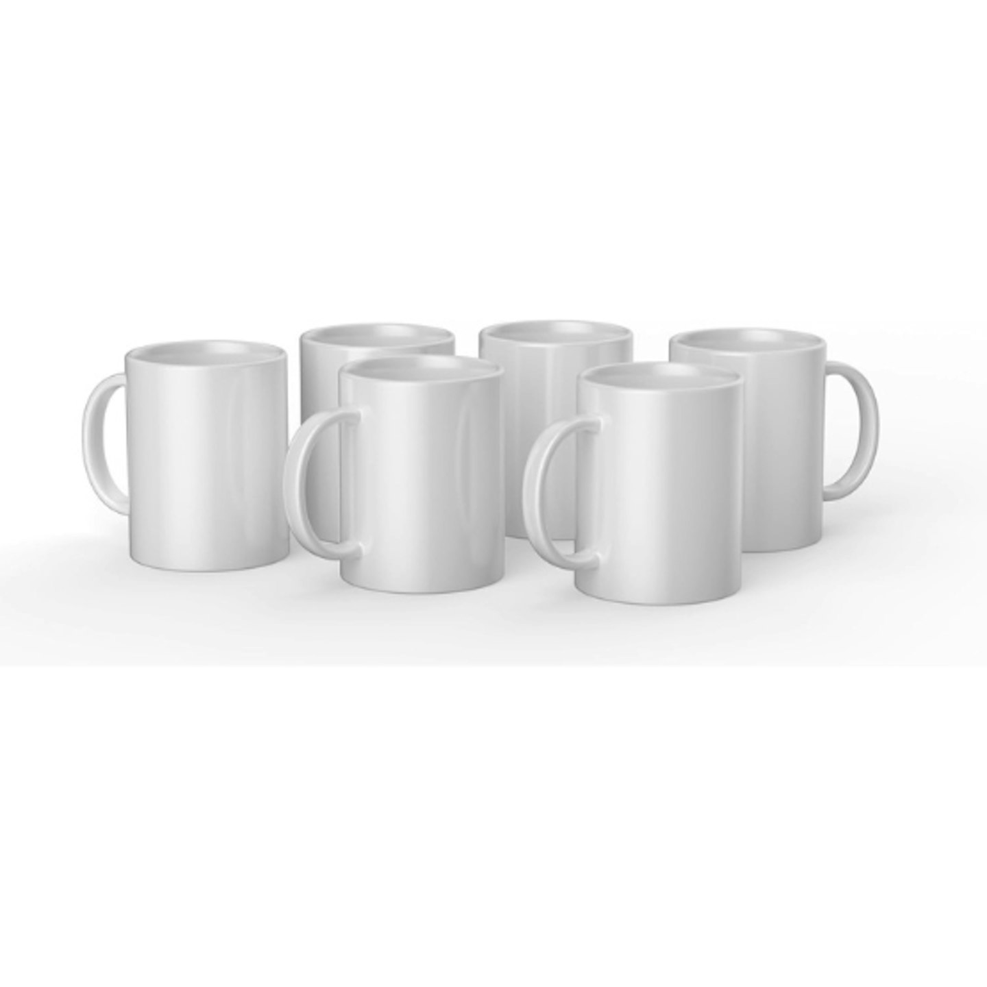 6 x Cricut Blank Mugs, White - for use Mug Press Infusible Ink