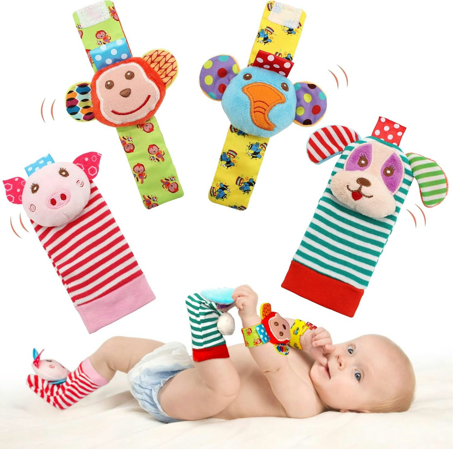 Socks and rattle set