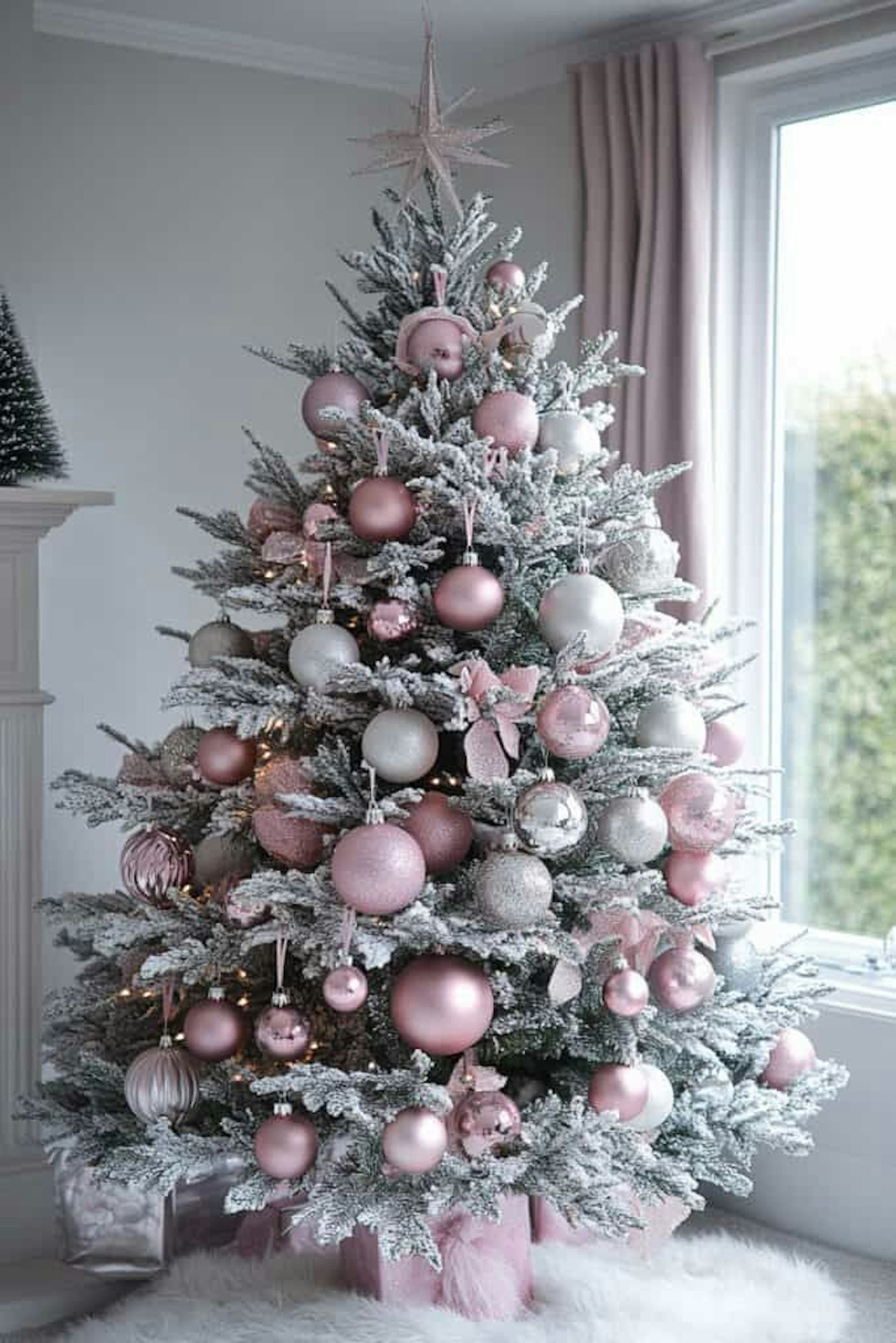 Think pink Christmas themed tree