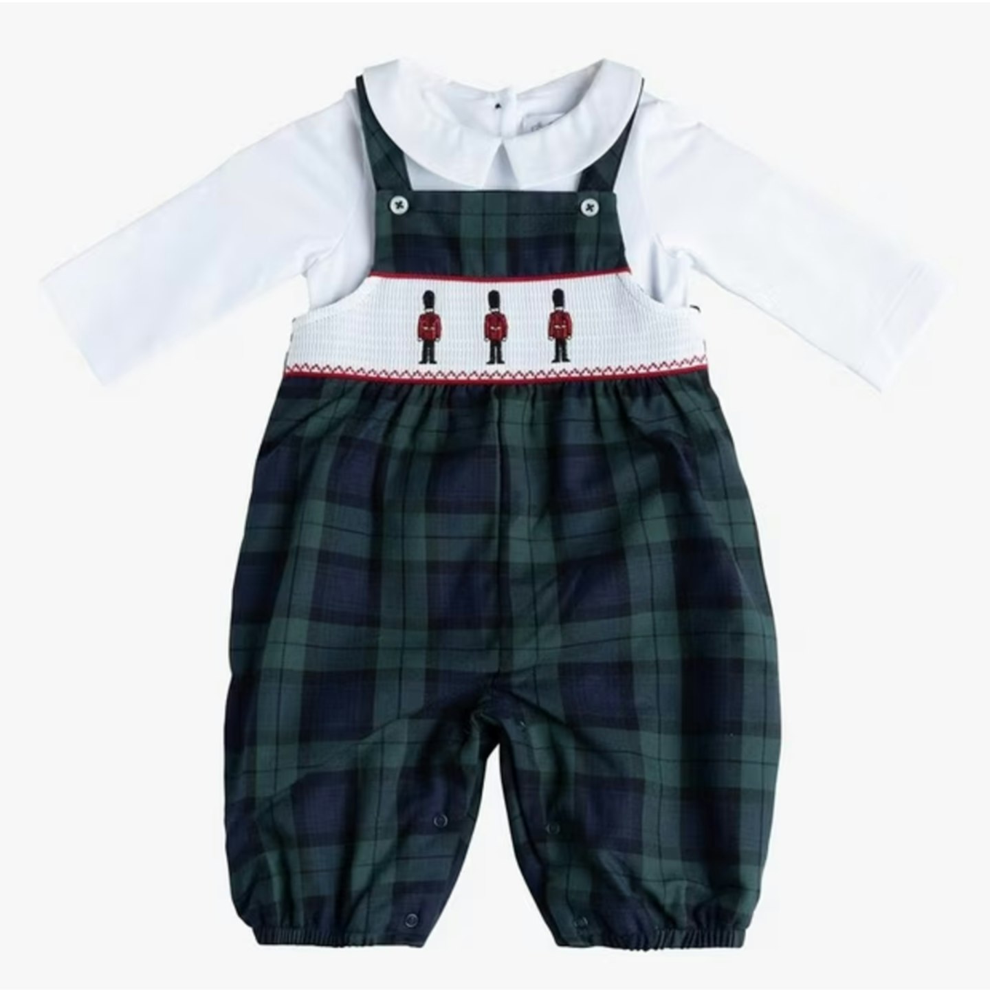 Trotters Baby My First Christmas Tartan Dungarees