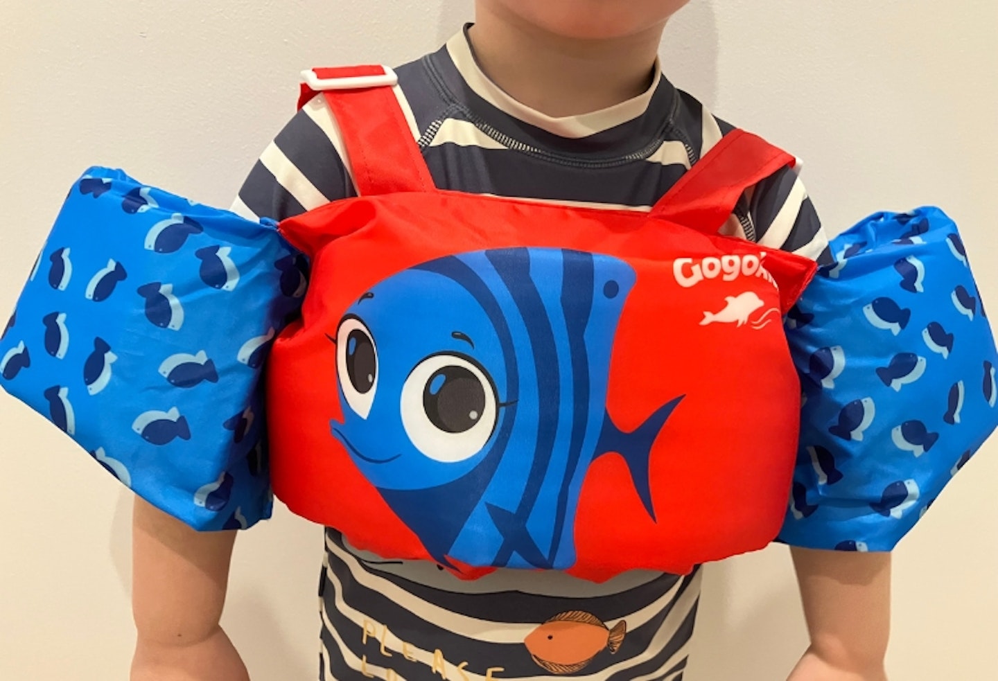 front of the Gogokids Toddler Swimming Float Vest