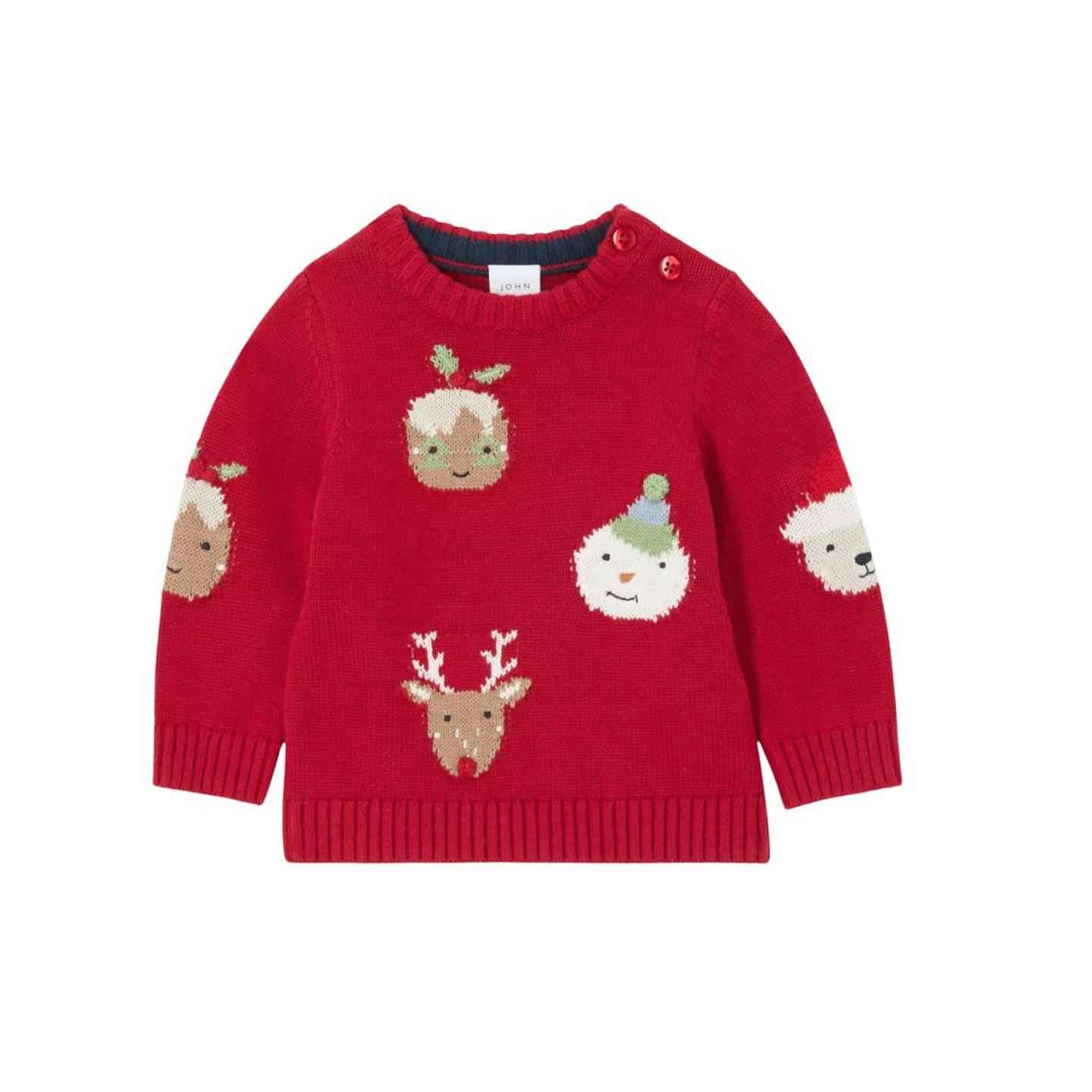 Baby Christmas Characters Christmas Jumper, Red