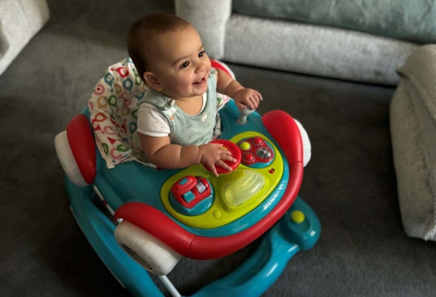 young child in My Child Coupe 2-in-1 Baby Walker